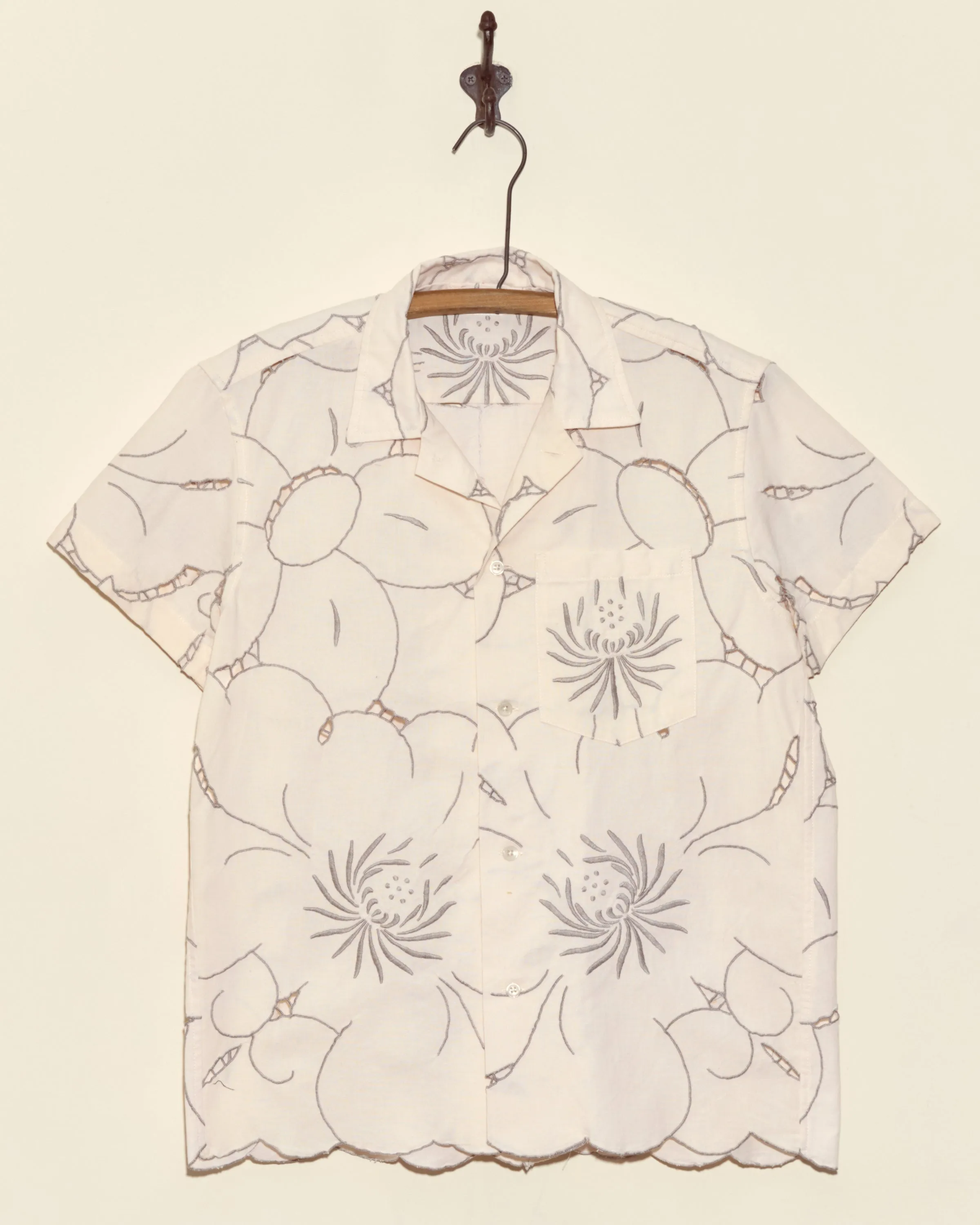 Chrysanthemum Carpet Short Sleeve Shirt - XS sold by BODE