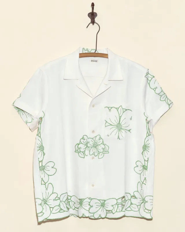 Dogwood Green Short Sleeve Shirt - L sold by BODE