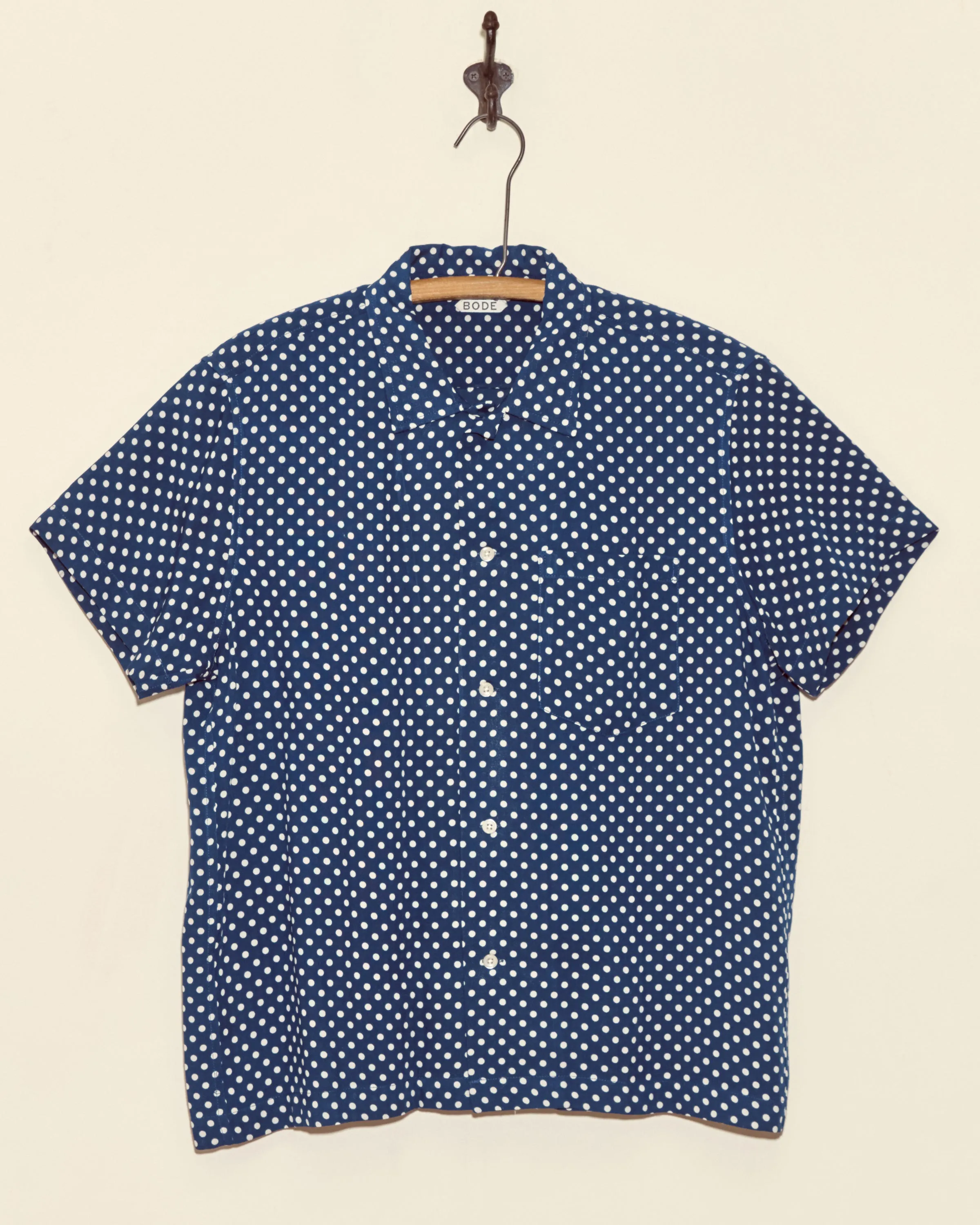Marina Dot Short Sleeve Shirt - M sold by BODE