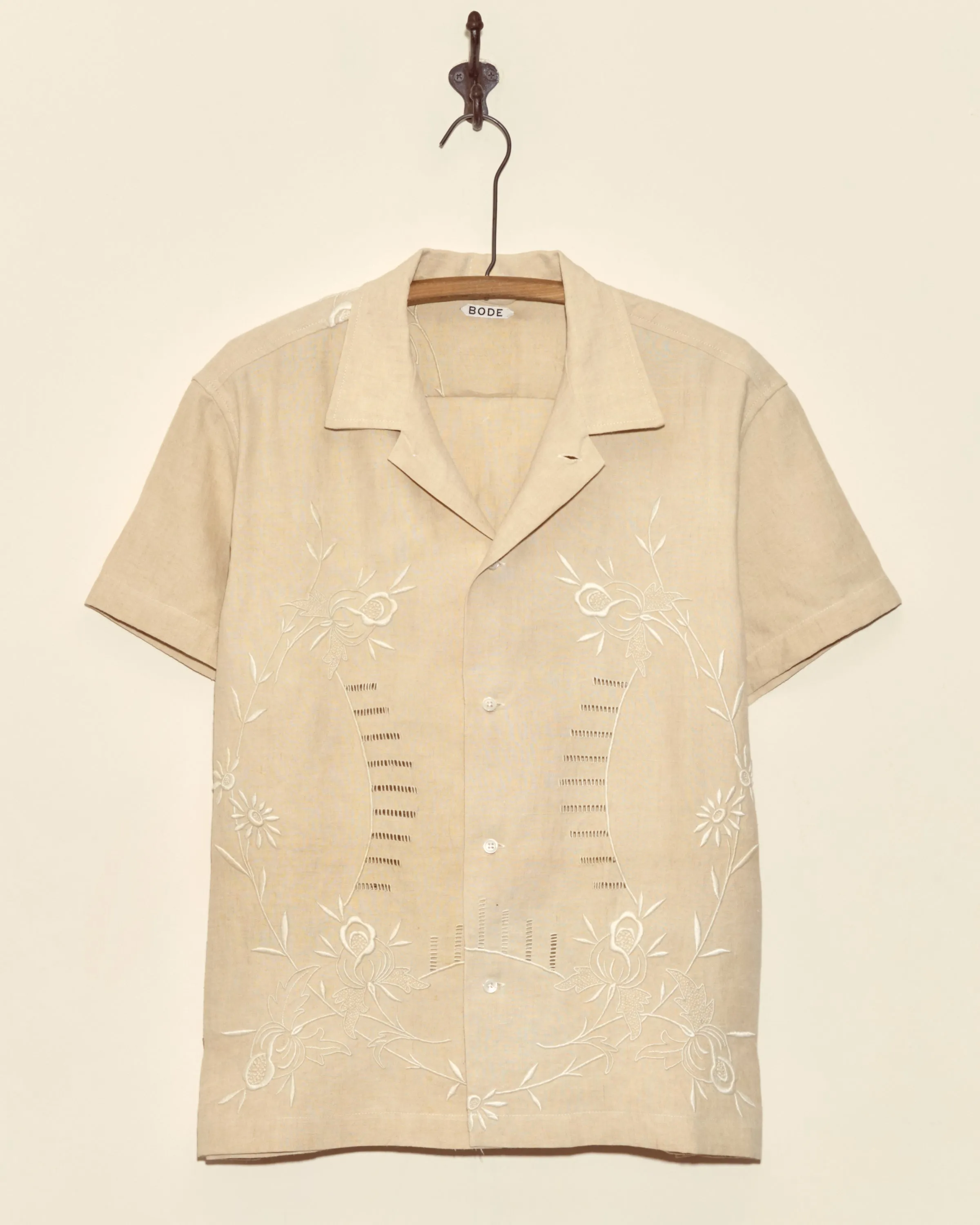Papyrus Flower Short Sleeve Shirt - L sold by BODE