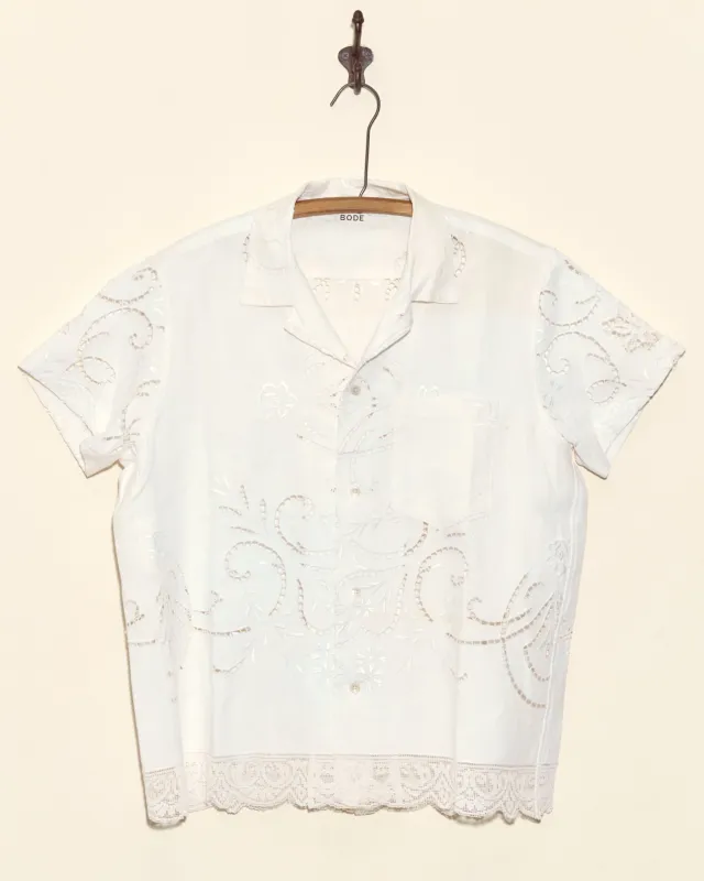 Flower Fountain Short Sleeve Shirt - M sold by BODE