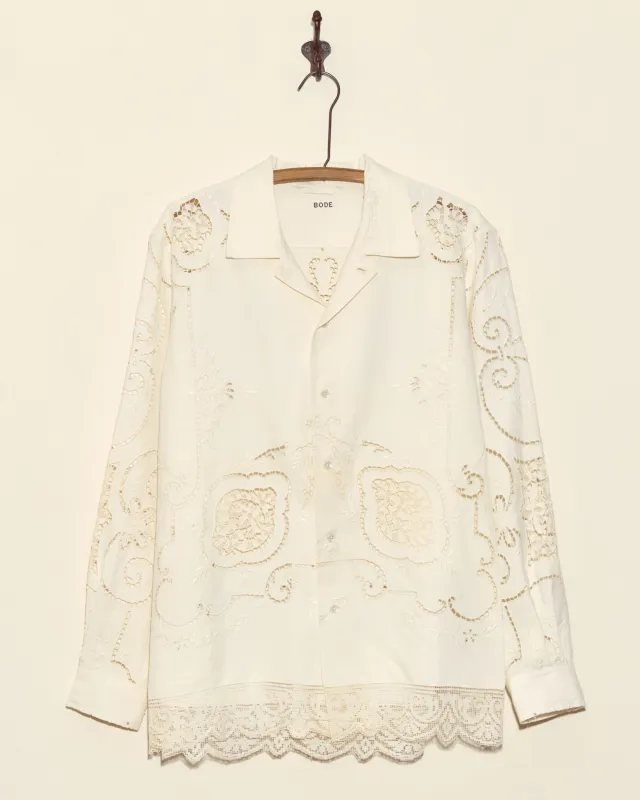 Fountain Tracery Long Sleeve Shirt - L sold by BODE