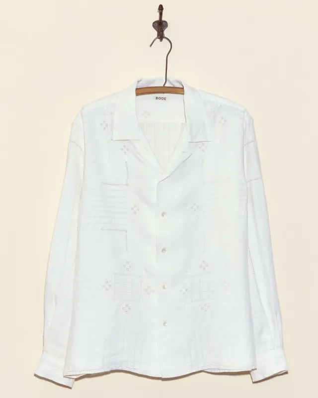 Trellis Block Long Sleeve Shirt - L sold by BODE