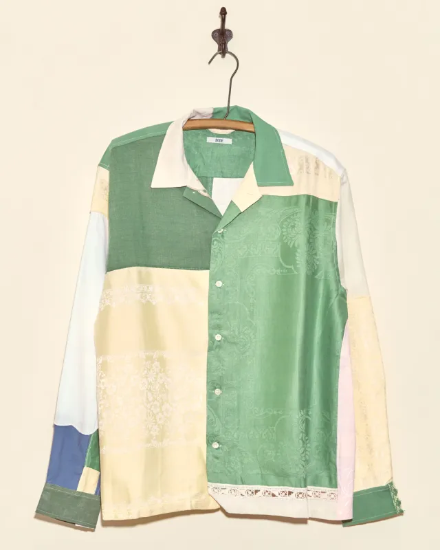 Damask Greens Napkin Shirt - L/XL sold by BODE