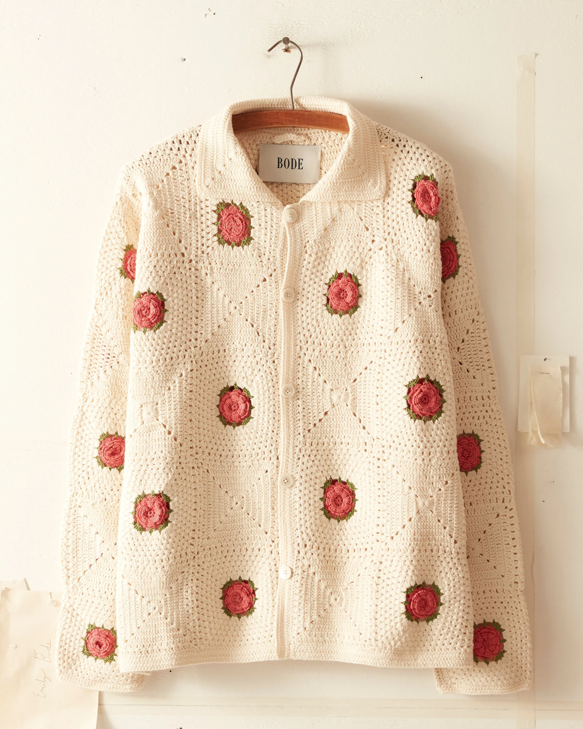 Rosette Crochet Long Sleeve Shirt sold by BODE product image thumbnail 2