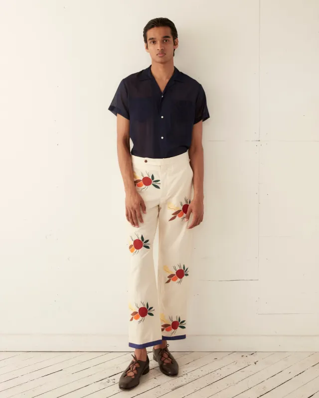 Appliqué Fruit Bunch Trousers sold by BODE