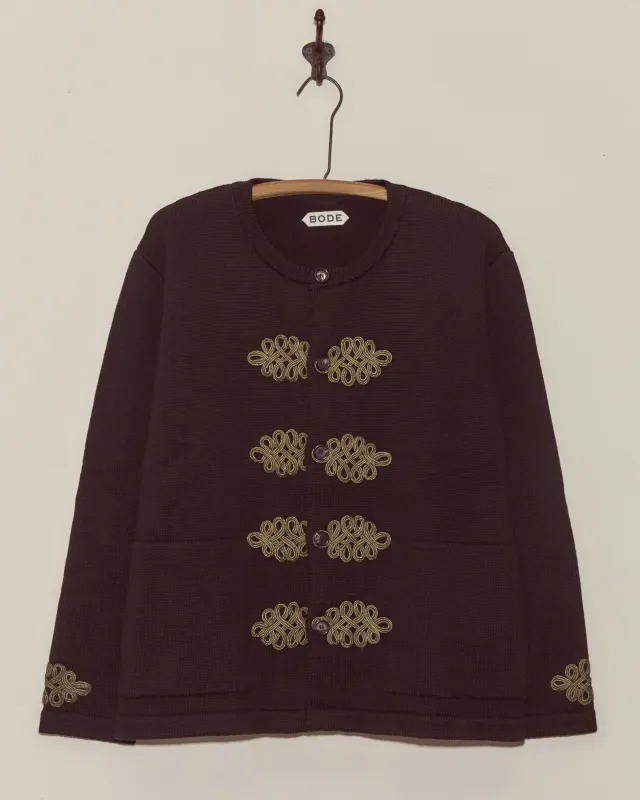 Looped Frog Cardigan made by BODE