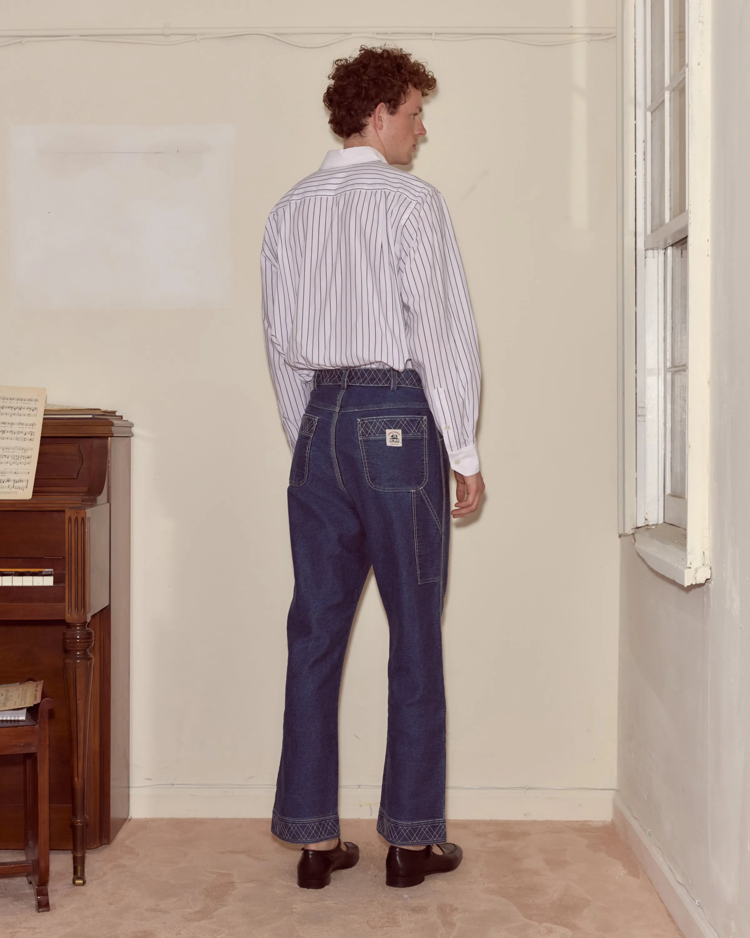 Embroidered Denim Knolly Brook Trousers sold by BODE product image thumbnail 3
