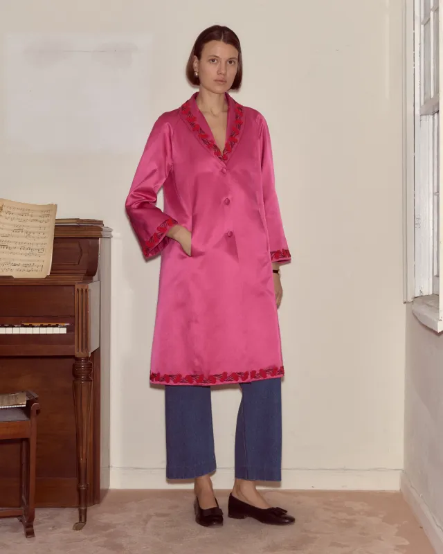 Fuchsia Cherry Coat sold by BODE