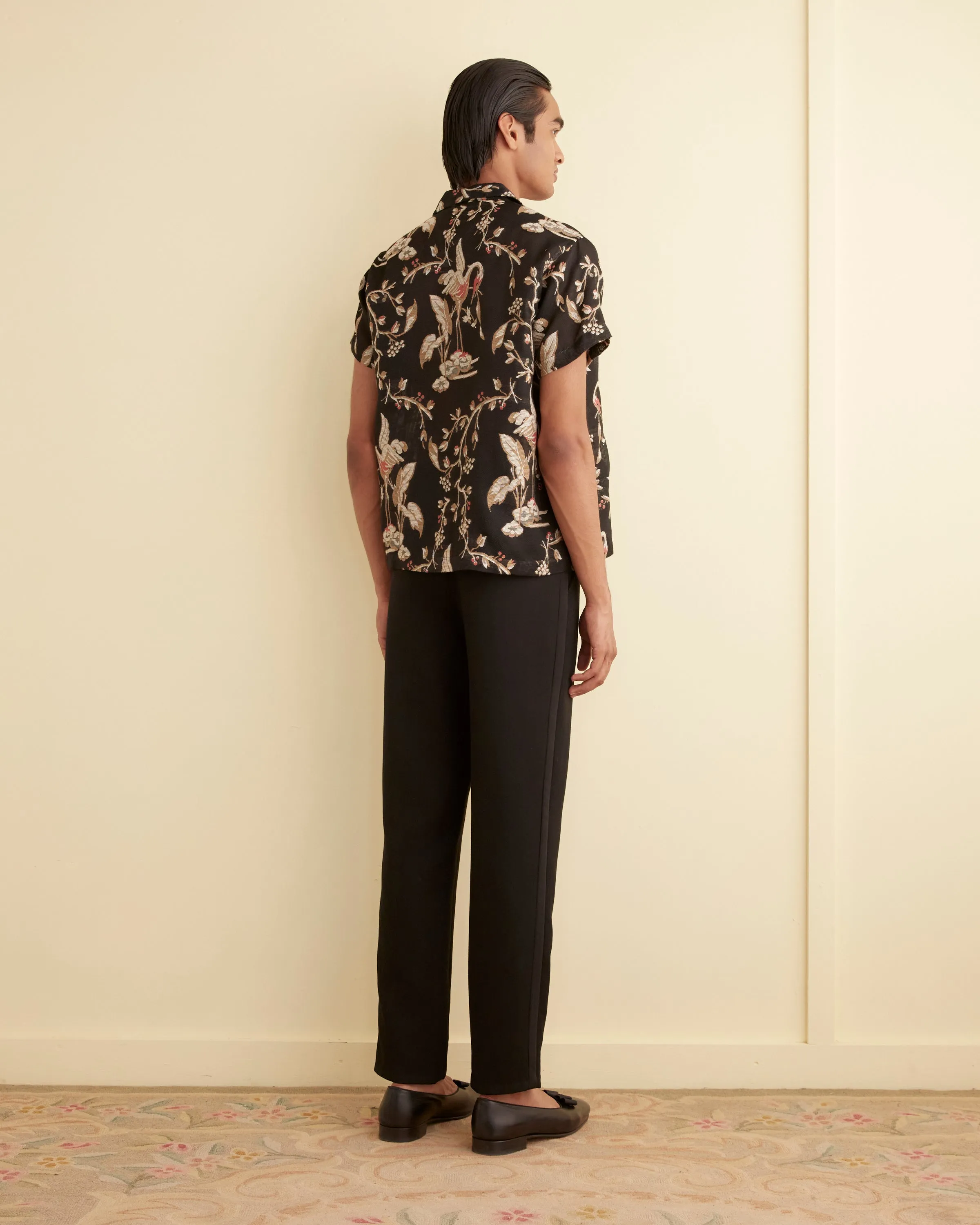 Sheer Cranes Short Sleeve Shirt sold by BODE product image thumbnail 3