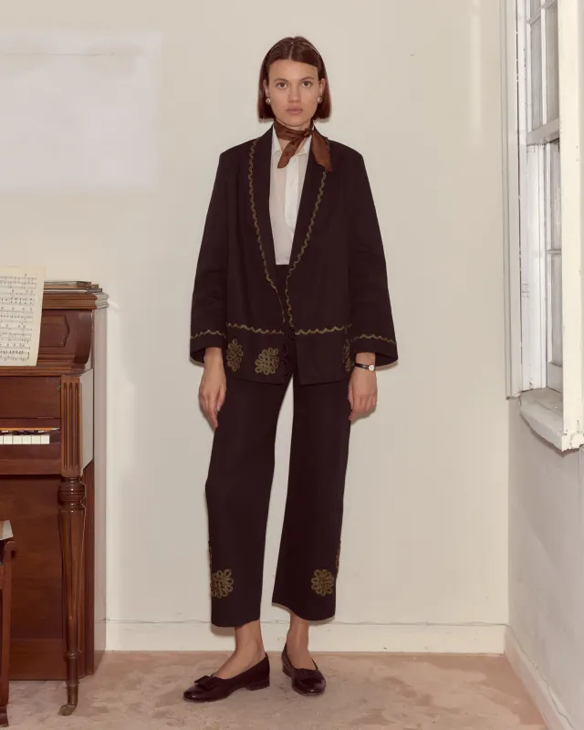 Looped Frog Jacket made by BODE