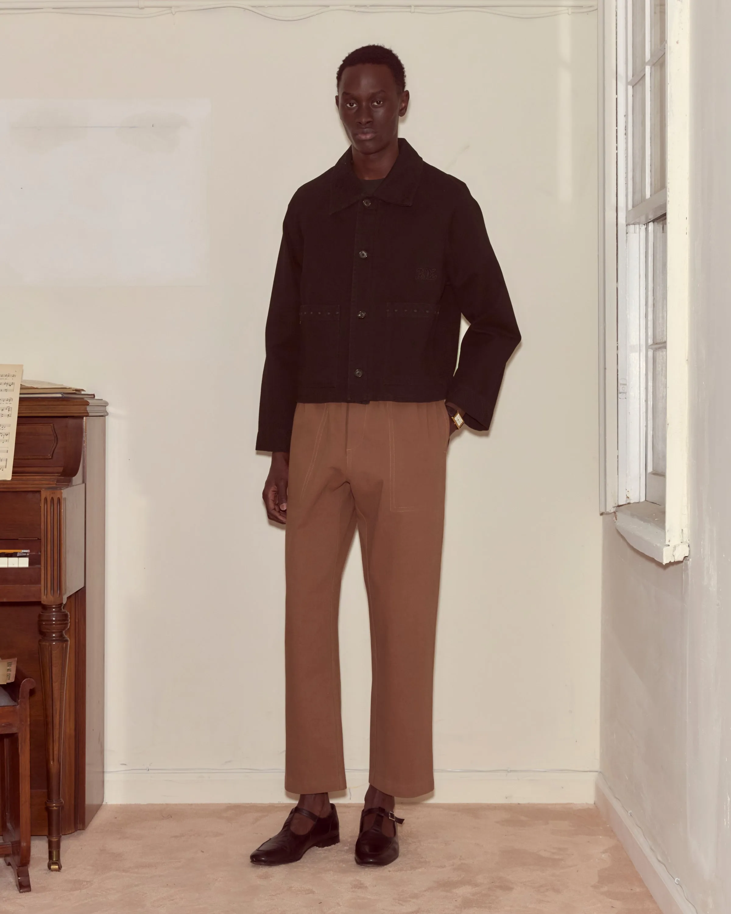 Embroidered Denim Jacket - Black sold by BODE product image thumbnail 2