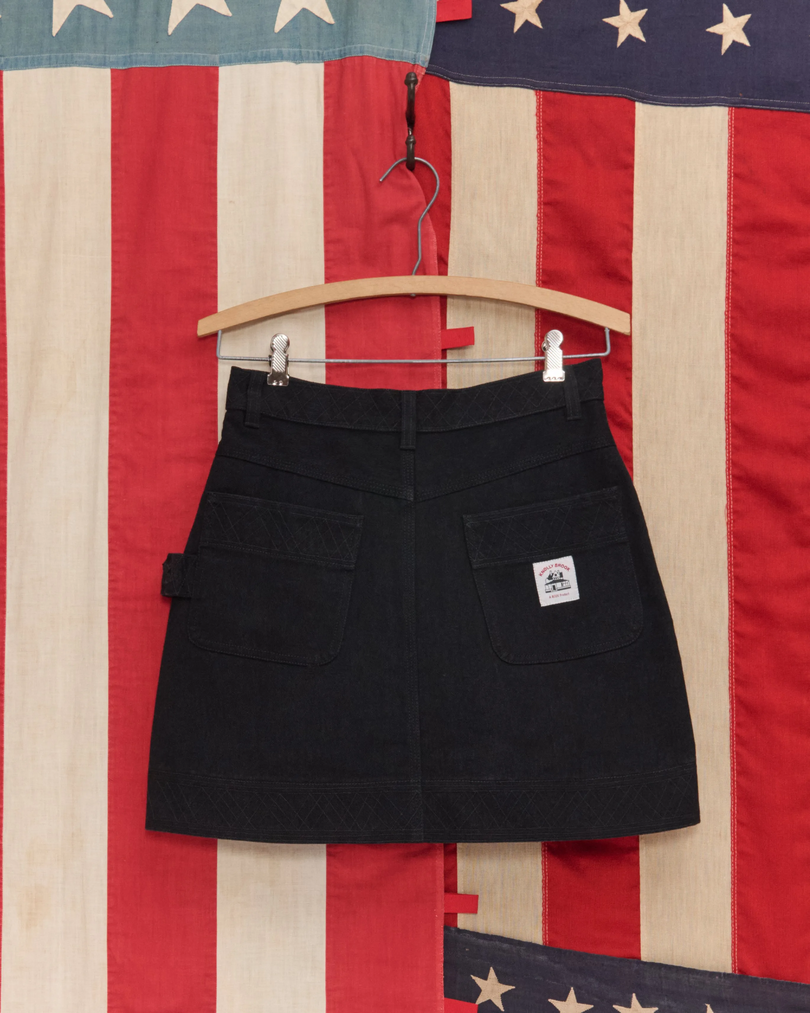 Embroidered Denim Skirt - Black sold by BODE product image thumbnail 2