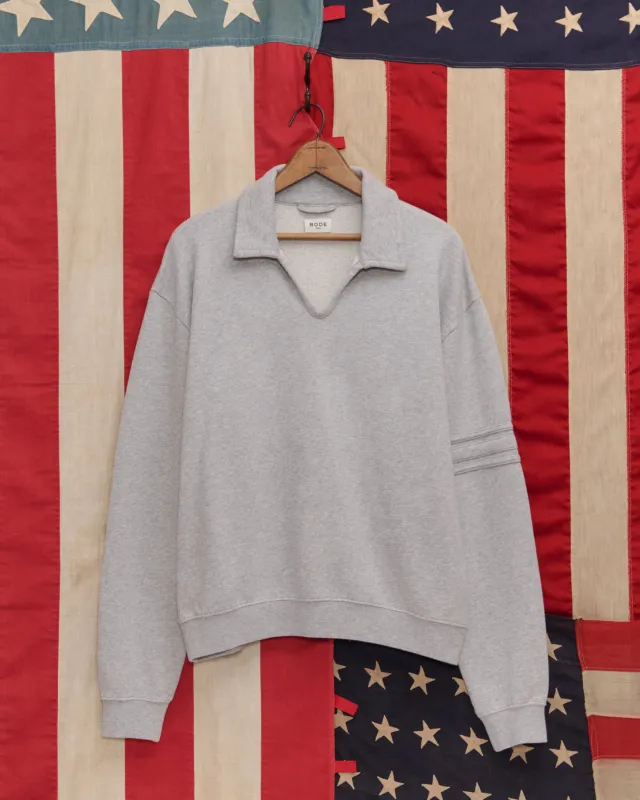 Crew Polo - Heathered Grey made by BODE