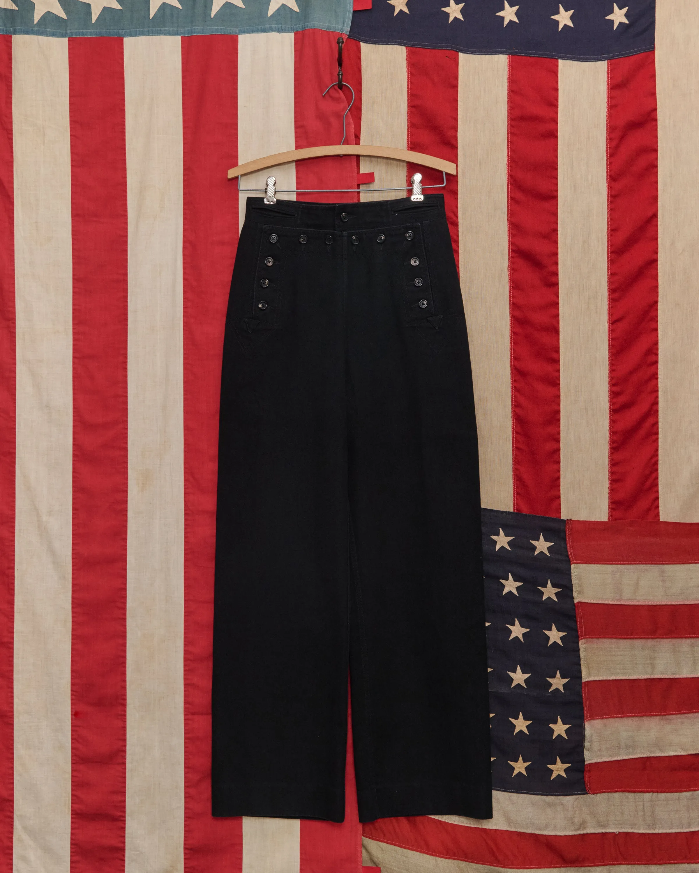Denim Sailor Trousers - Black sold by BODE