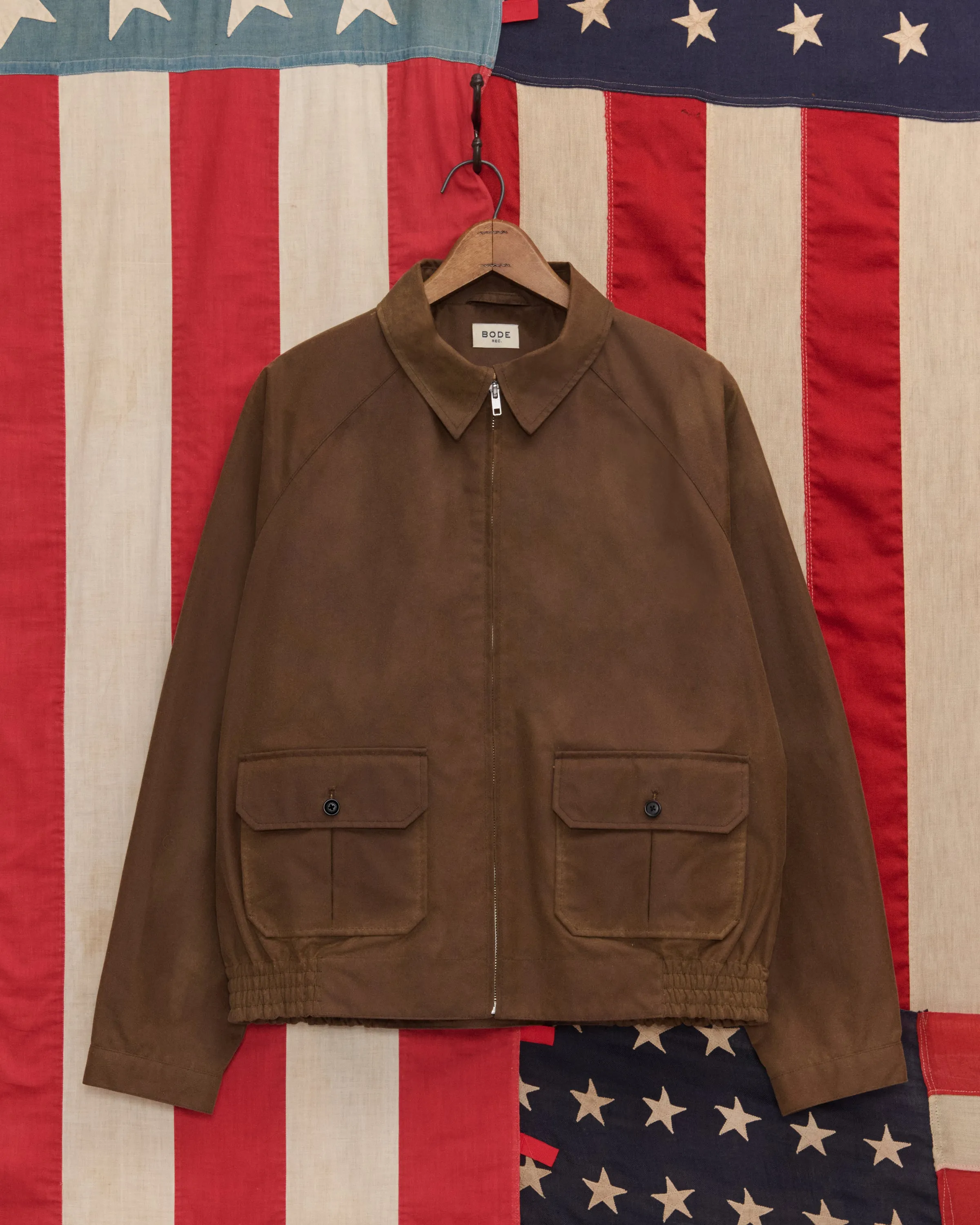 Waxed Coach's Jacket - Caramel sold by BODE
