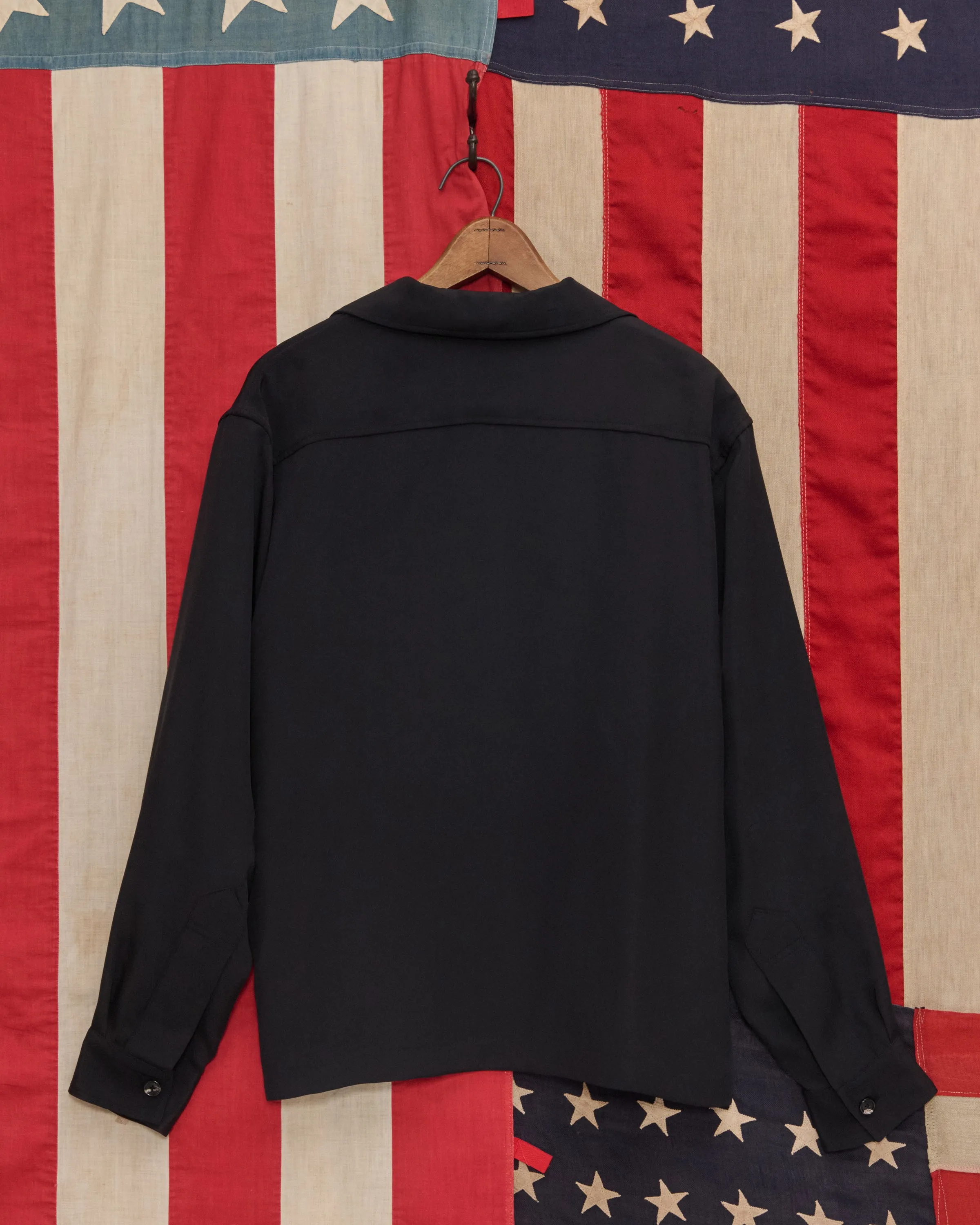 Trillium Long Sleeve Shirt - Black sold by BODE product image thumbnail 2
