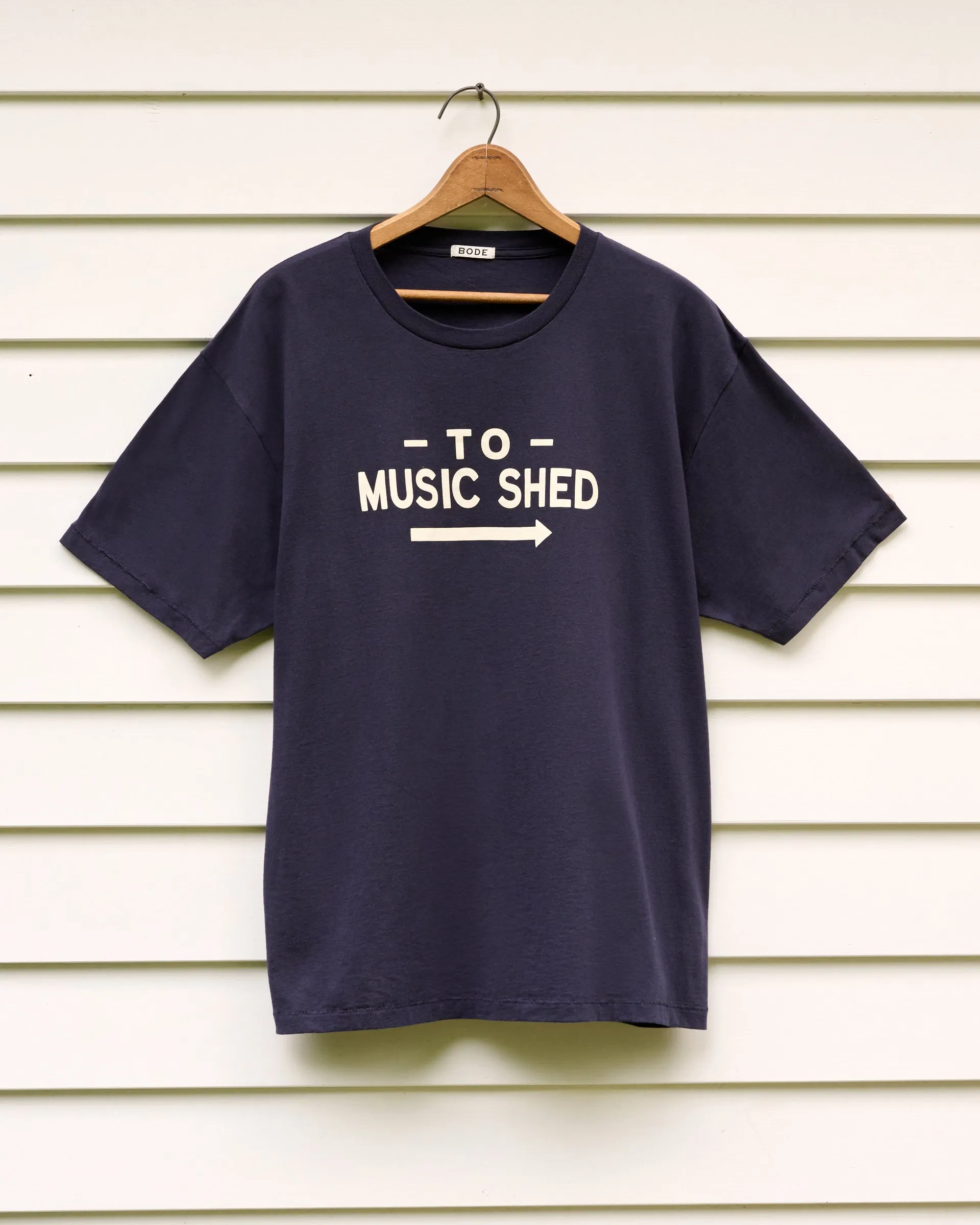 Music Shed Tee sold by BODE