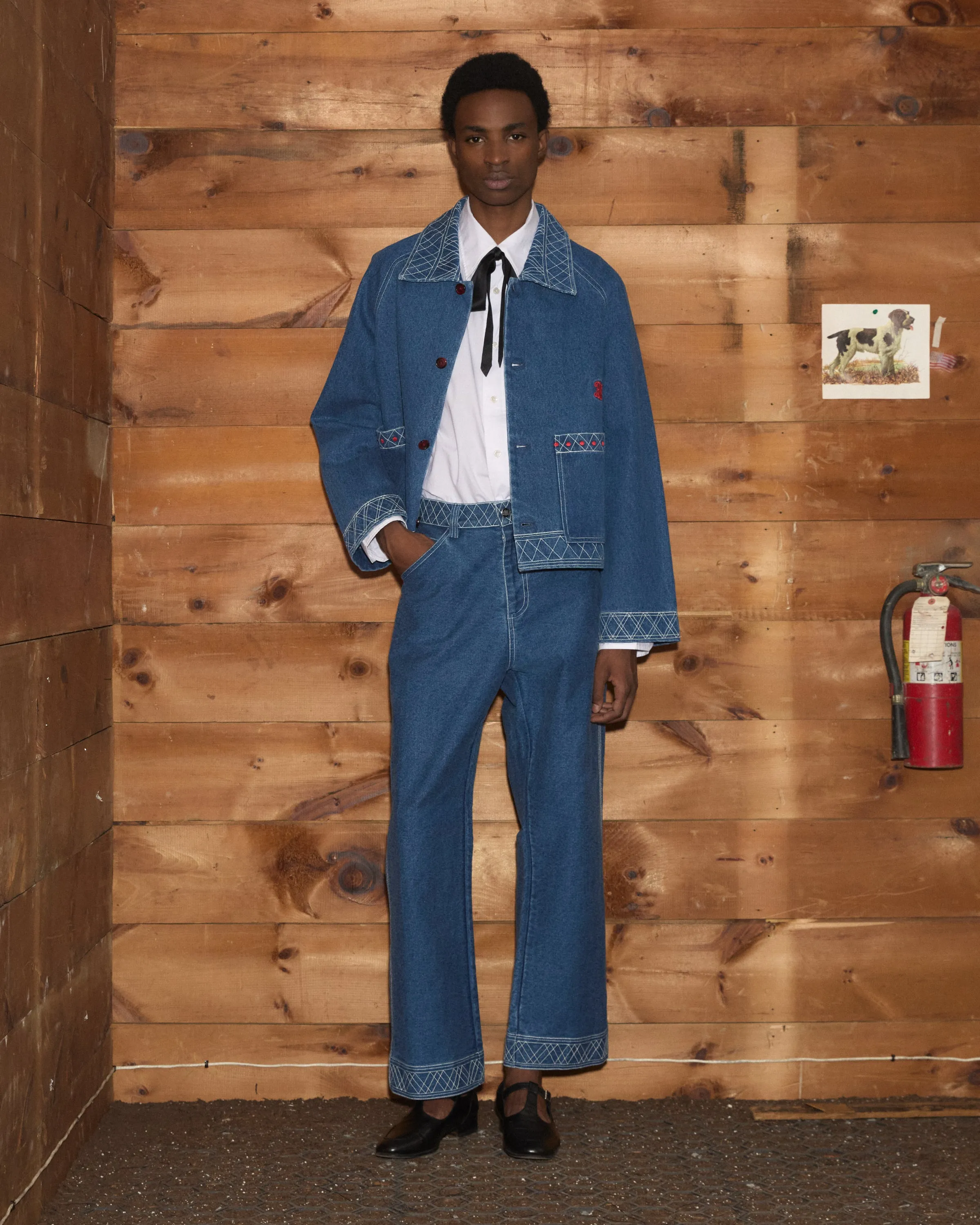 Embroidered Denim Jacket sold by BODE product image thumbnail 3