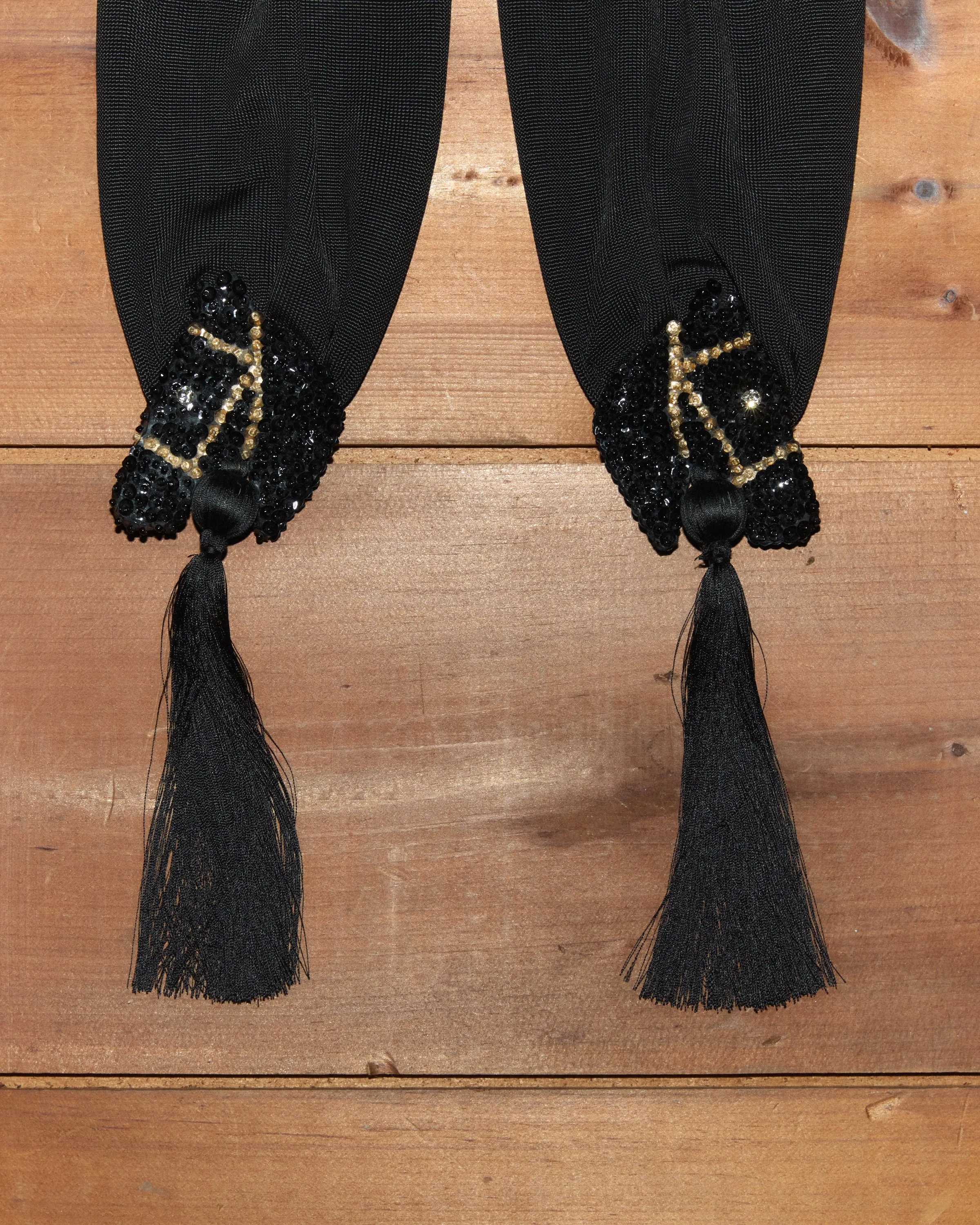 Sequin Pony Scarf - Black sold by BODE product image thumbnail 3
