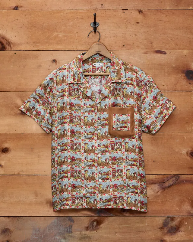 Cowboy Comic Short Sleeve Shirt made by BODE