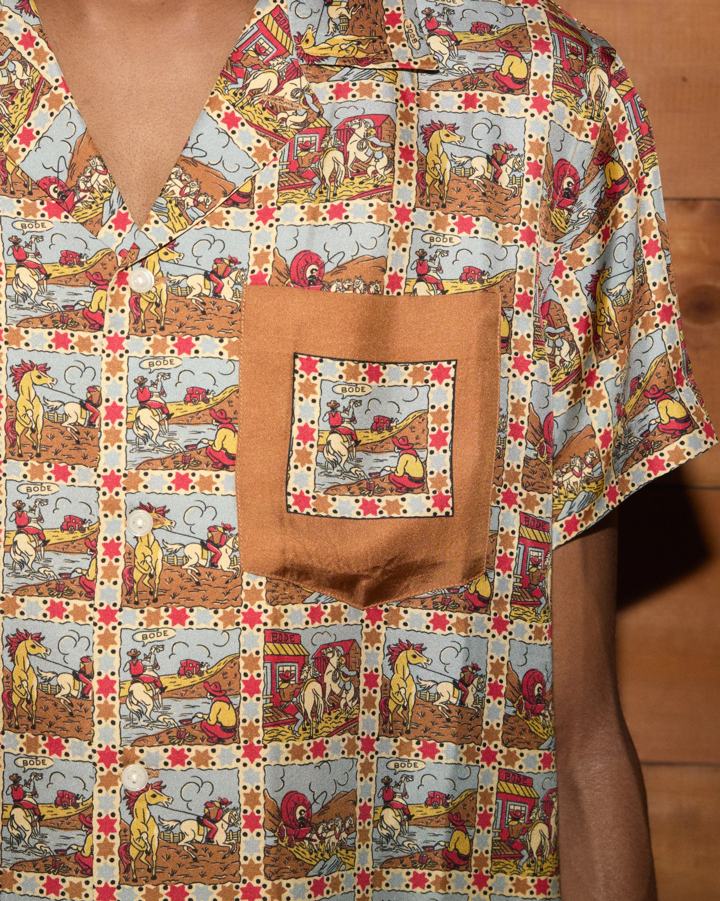 Cowboy Comic Short Sleeve Shirt sold by BODE product image thumbnail 5