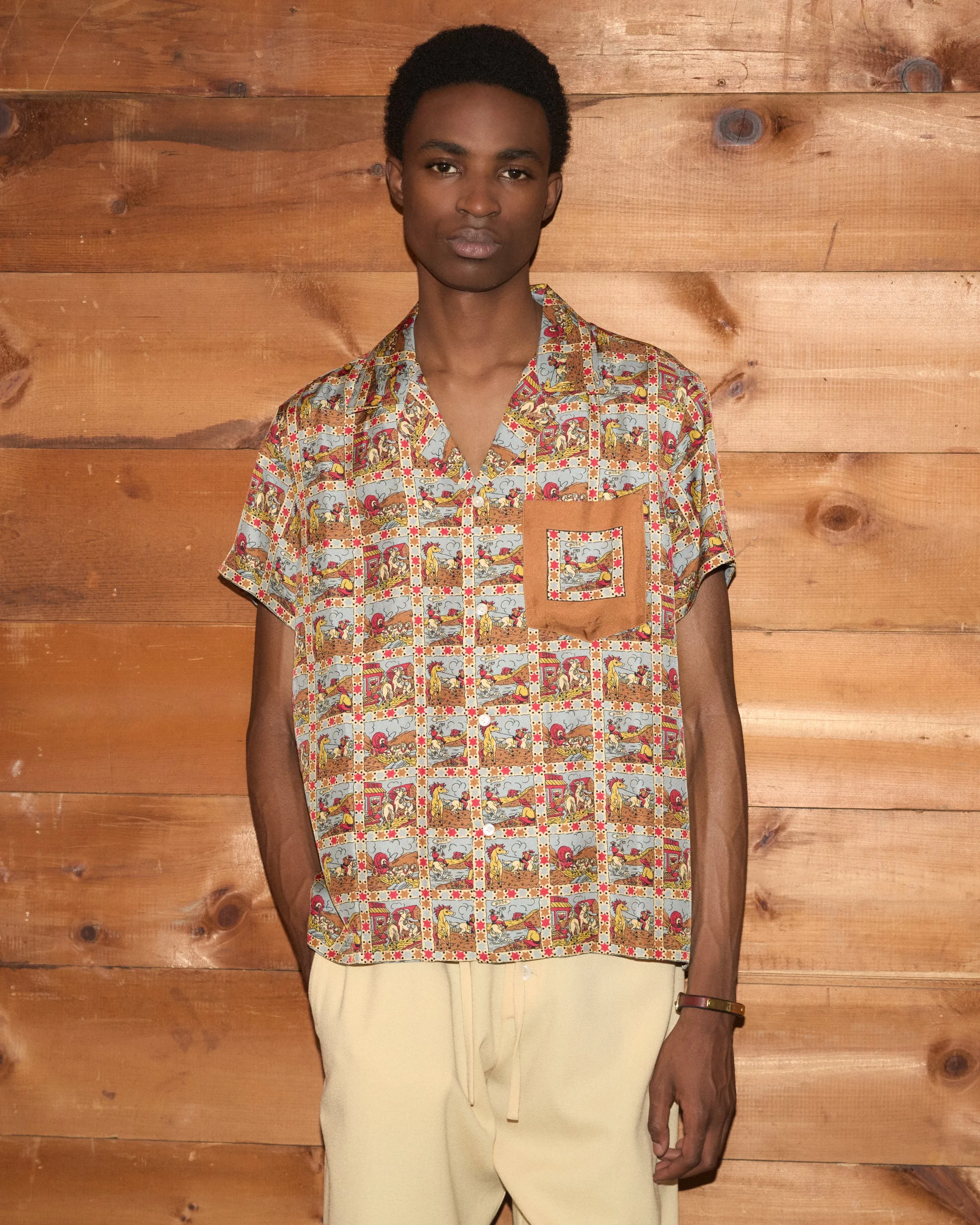 Cowboy Comic Short Sleeve Shirt sold by BODE product image thumbnail 3