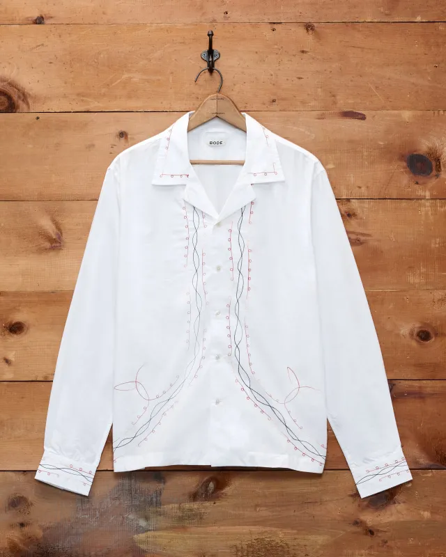 Looped Chainstitch Long Sleeve Shirt made by BODE