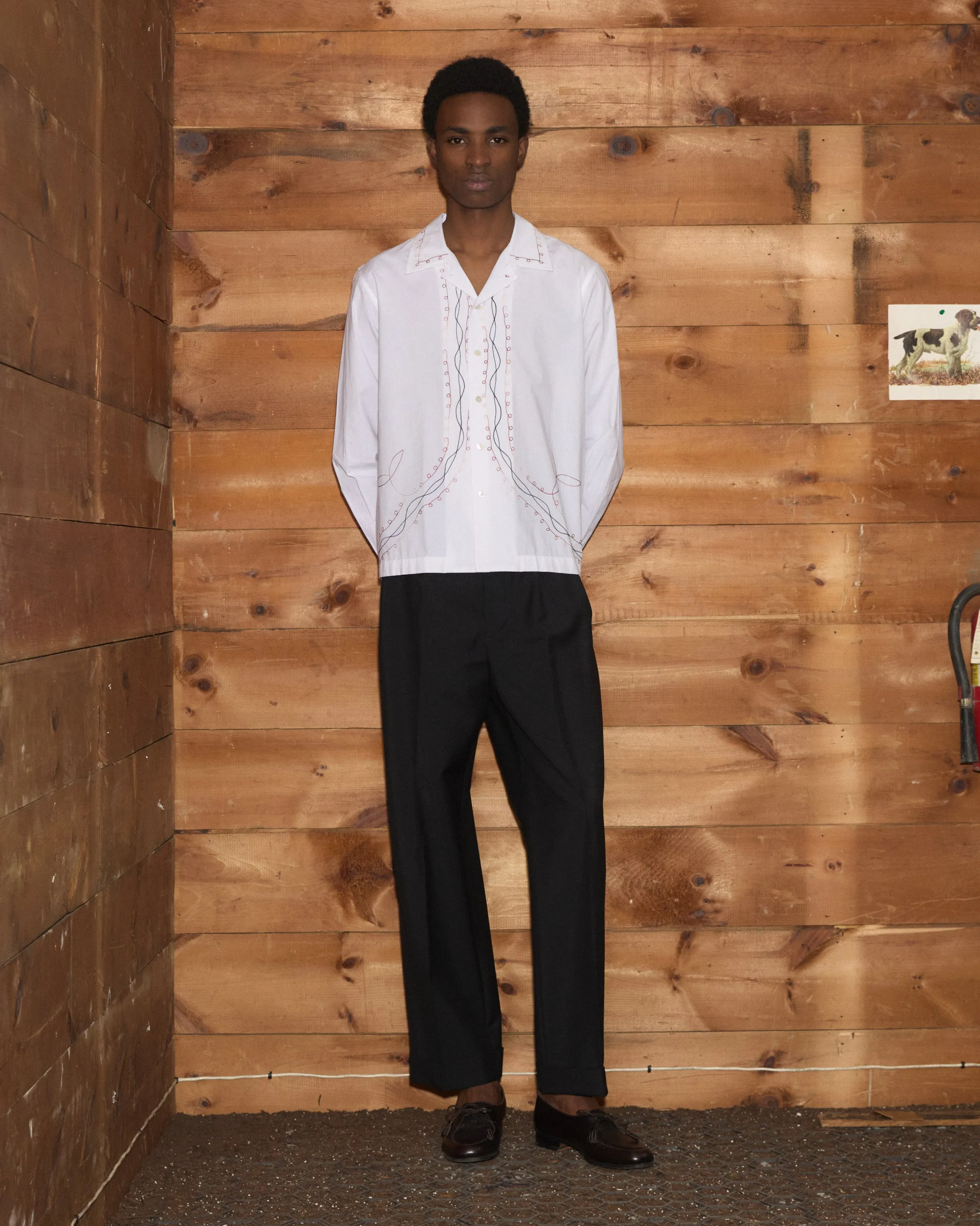 Looped Chainstitch Long Sleeve Shirt sold by BODE product image thumbnail 3