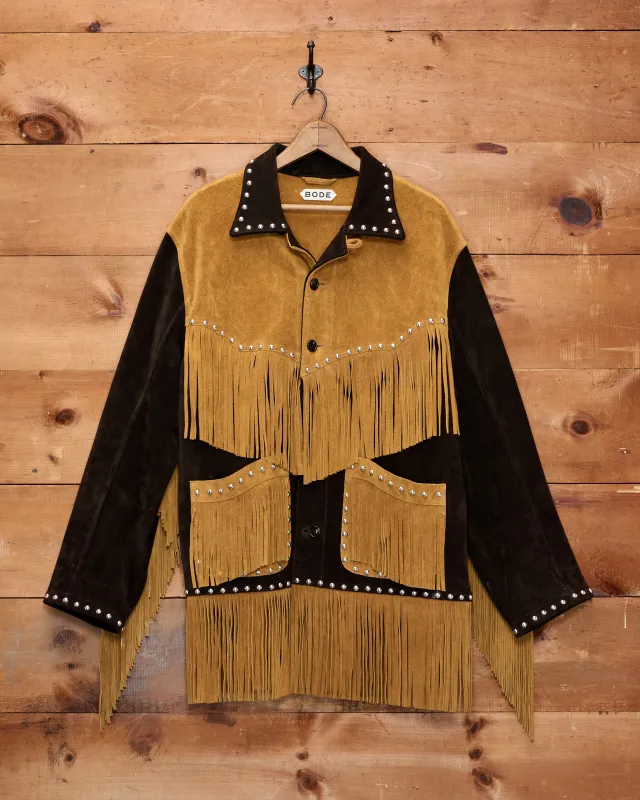Studded Appalachian Jacket - Brown/Tan made by BODE