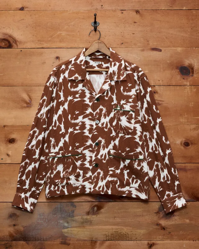 Flannel Cow Print Long Sleeve Shirt made by BODE