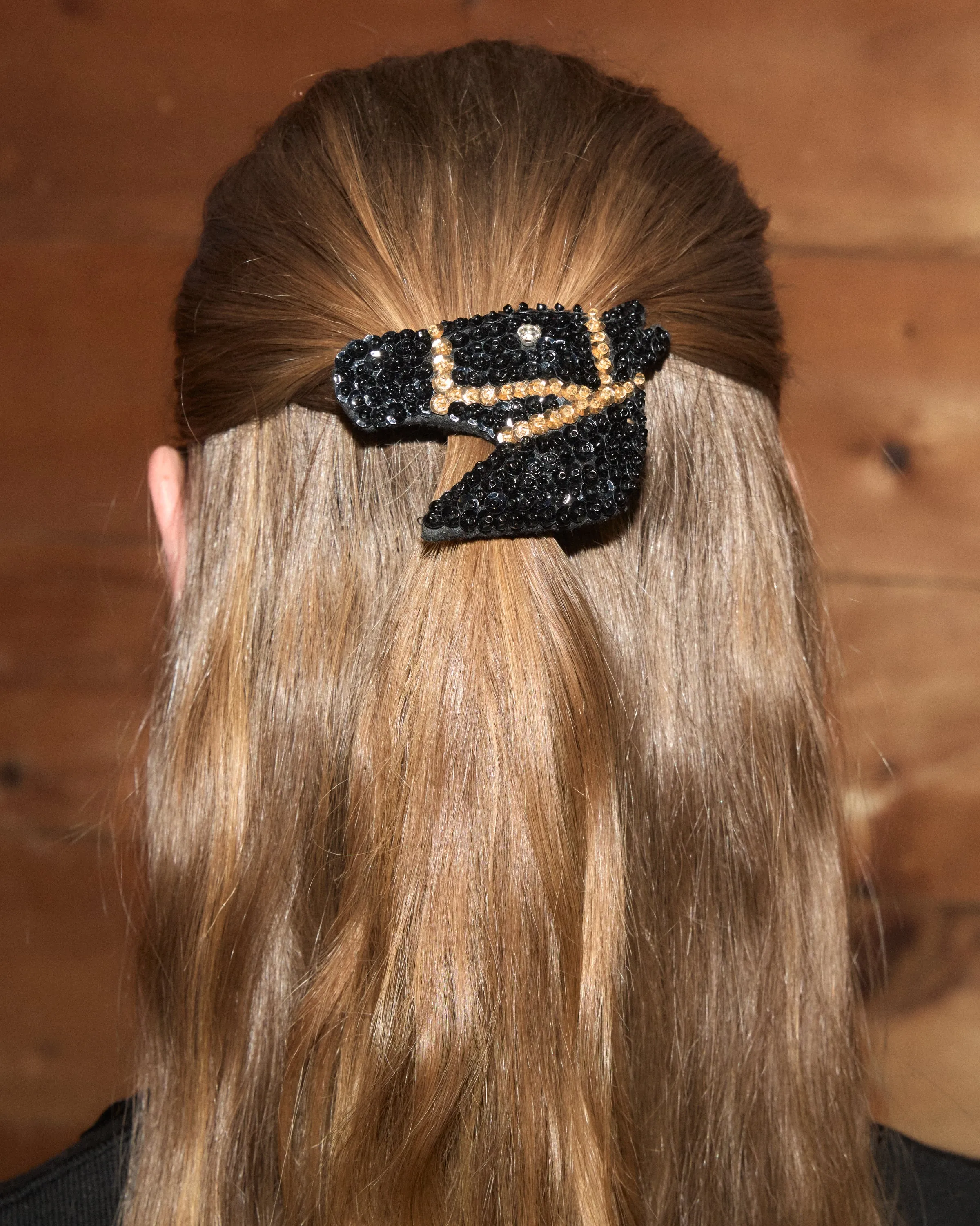 Sequin Pony Barrette - Black sold by BODE product image thumbnail 3