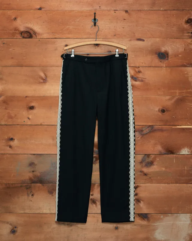 Lacework Side-Buckle Trousers made by BODE