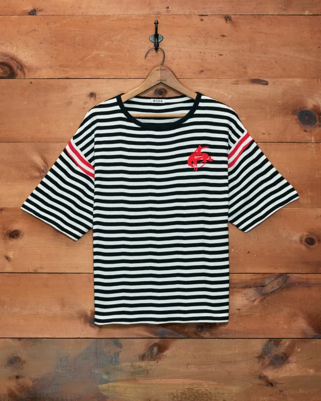 Rib Stripe Training Shirt made by BODE