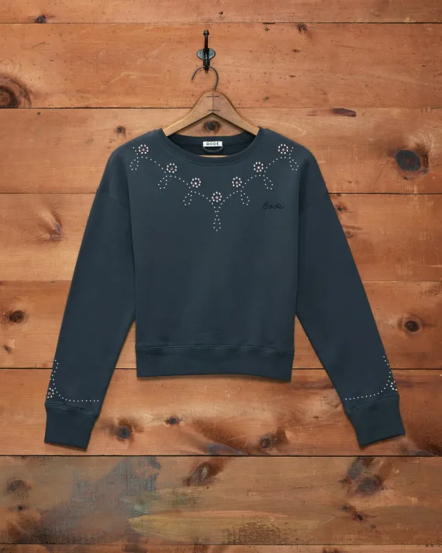 Silver Stud Sweatshirt made by BODE