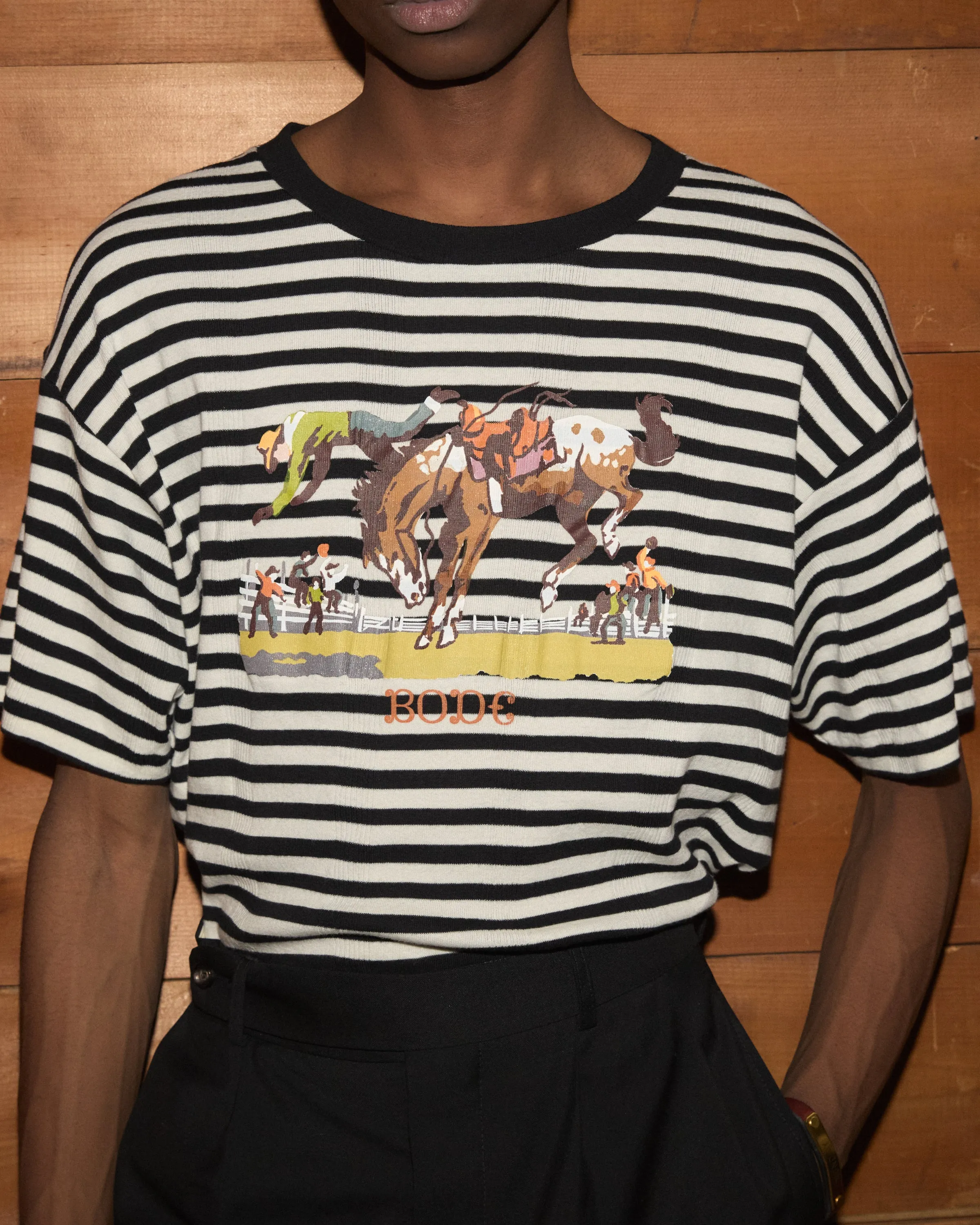Rib Stripe Rodeo Tee sold by BODE product image thumbnail 5