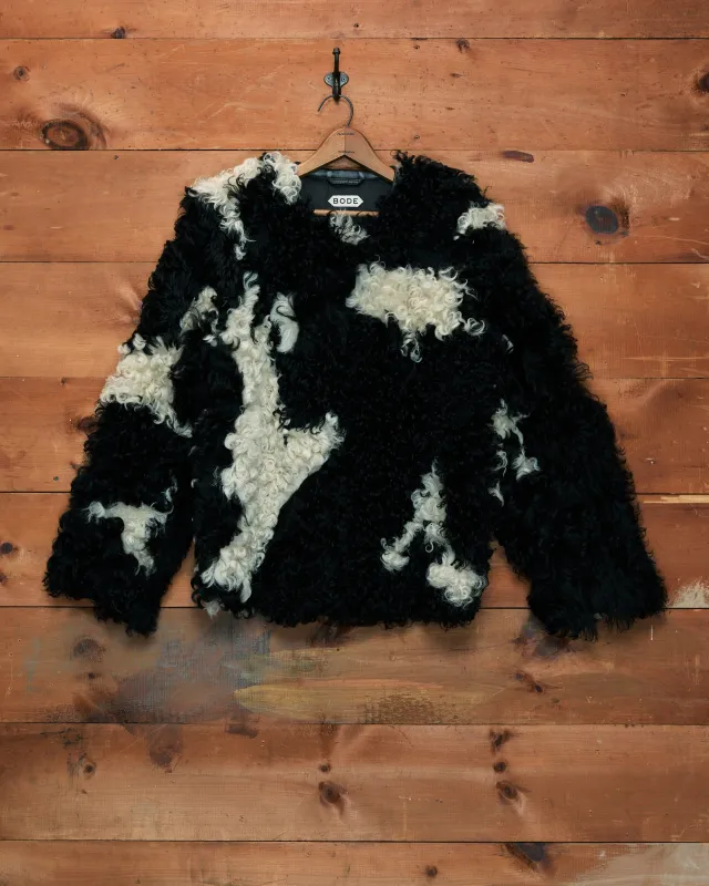 Shearling Cow Print Jacket made by BODE