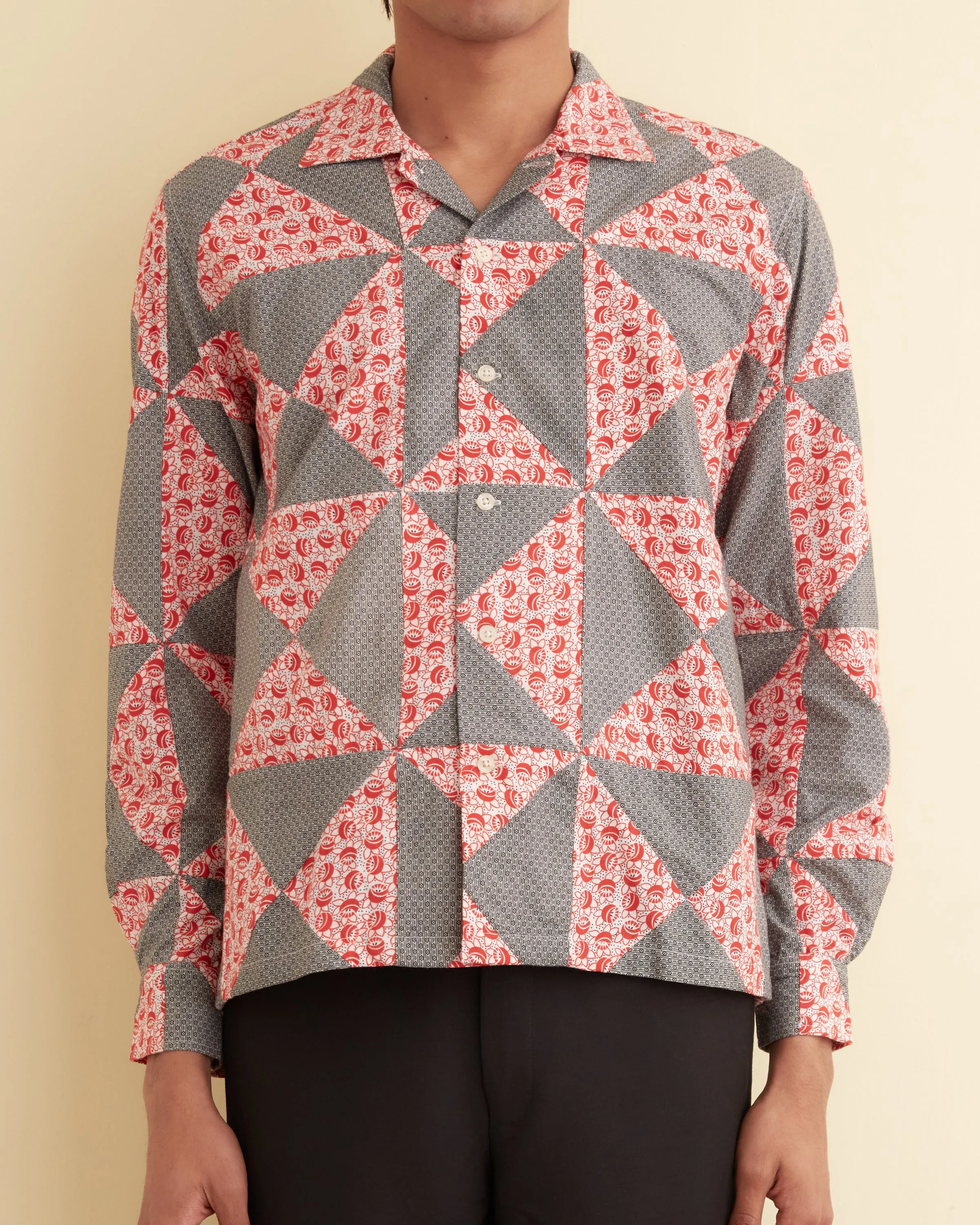 Deco Puzzle Patchwork Long Sleeve Shirt sold by BODE product image thumbnail 2