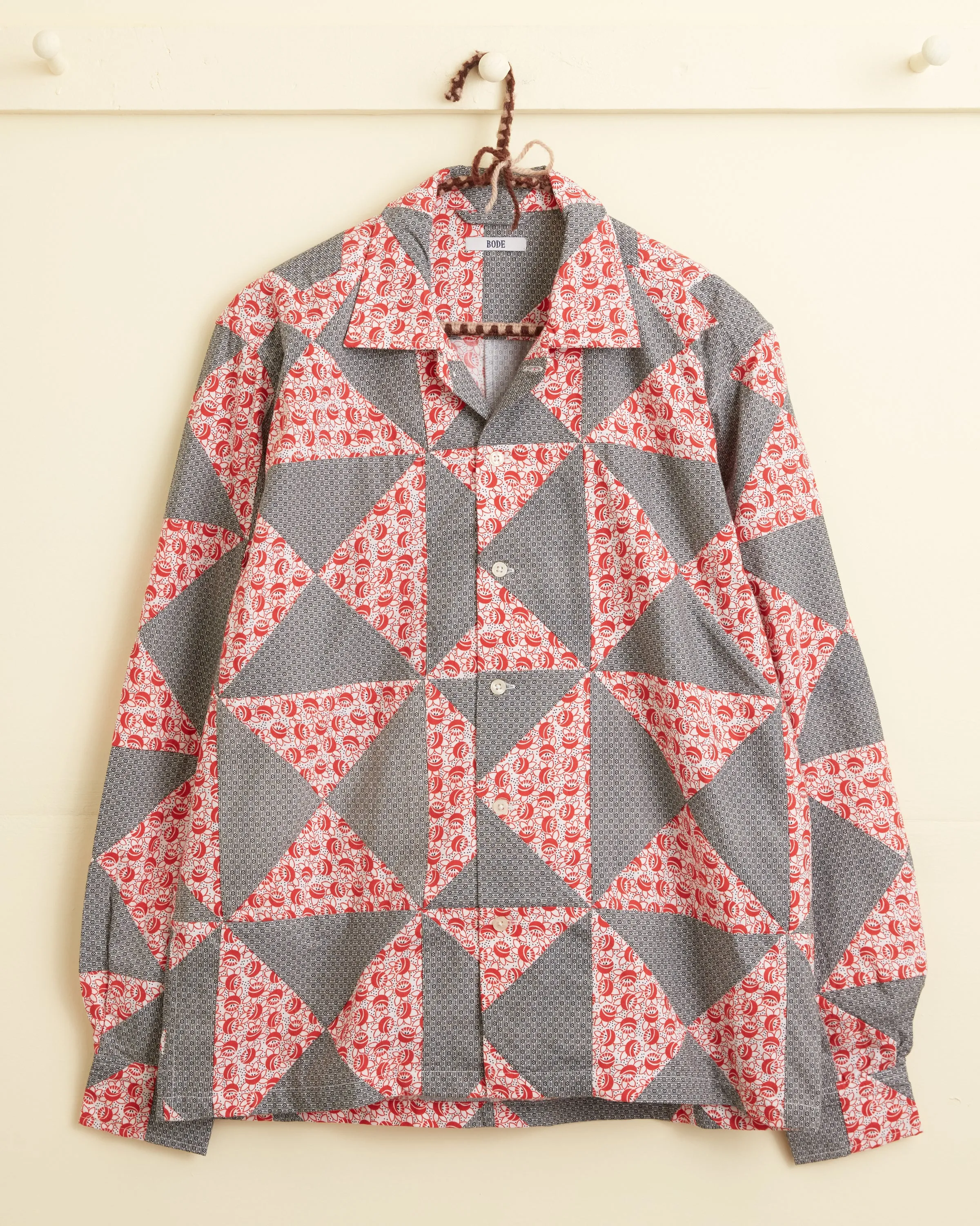 Deco Puzzle Patchwork Long Sleeve Shirt sold by BODE product image thumbnail 4