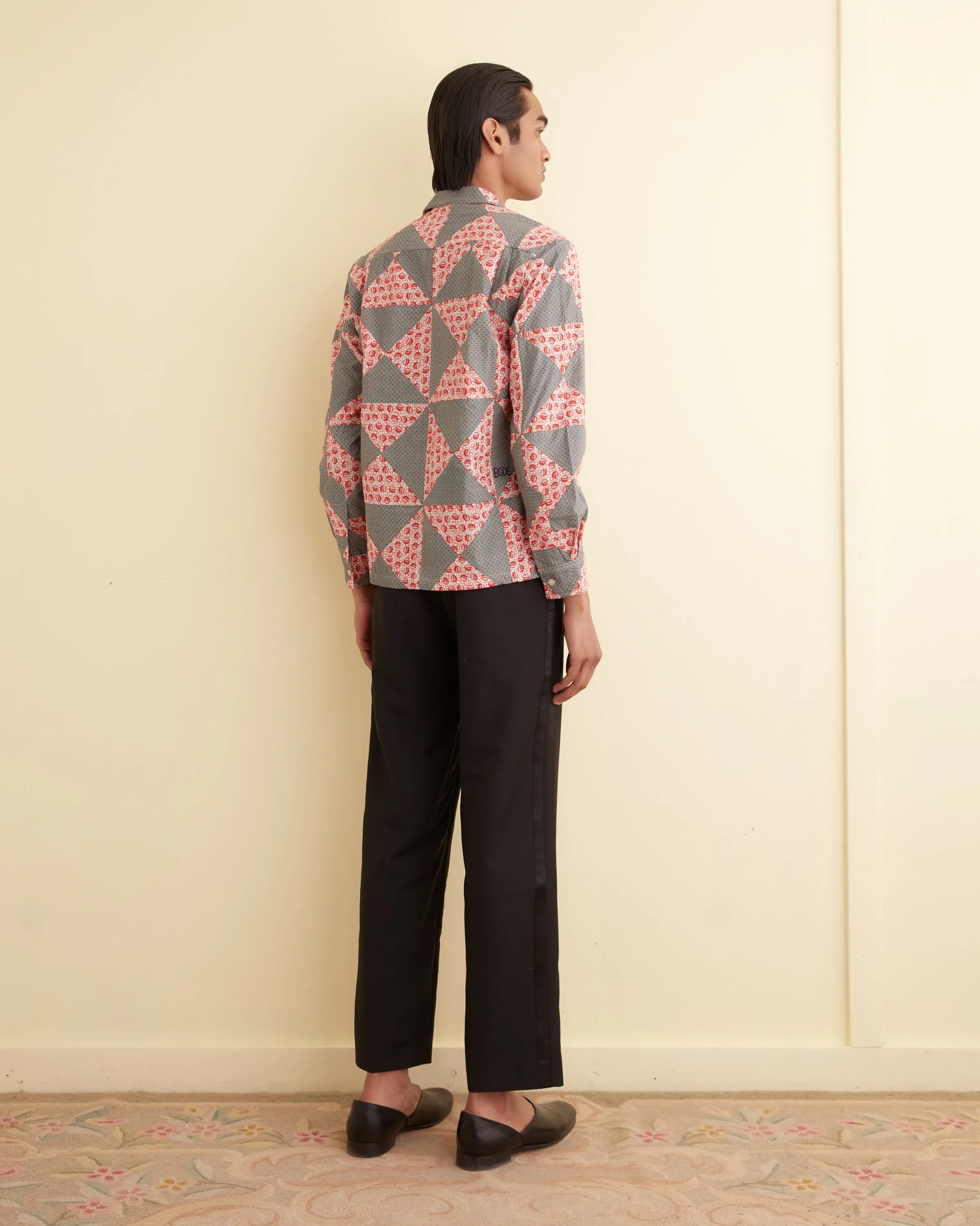 Deco Puzzle Patchwork Long Sleeve Shirt sold by BODE product image thumbnail 3