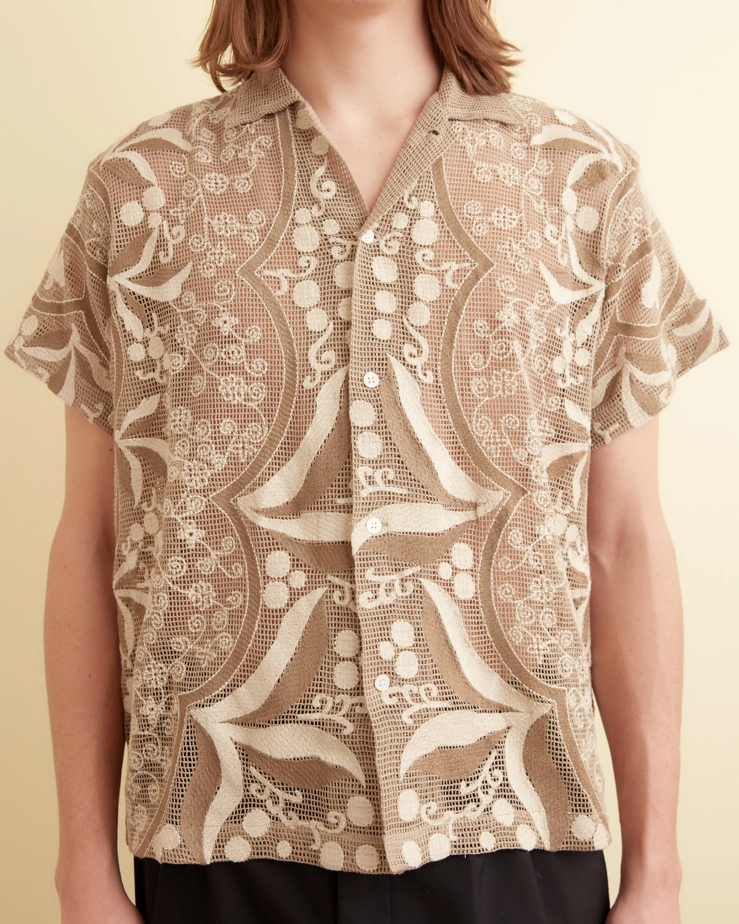 Filet Filigree Short Sleeve Shirt sold by BODE product image thumbnail 2
