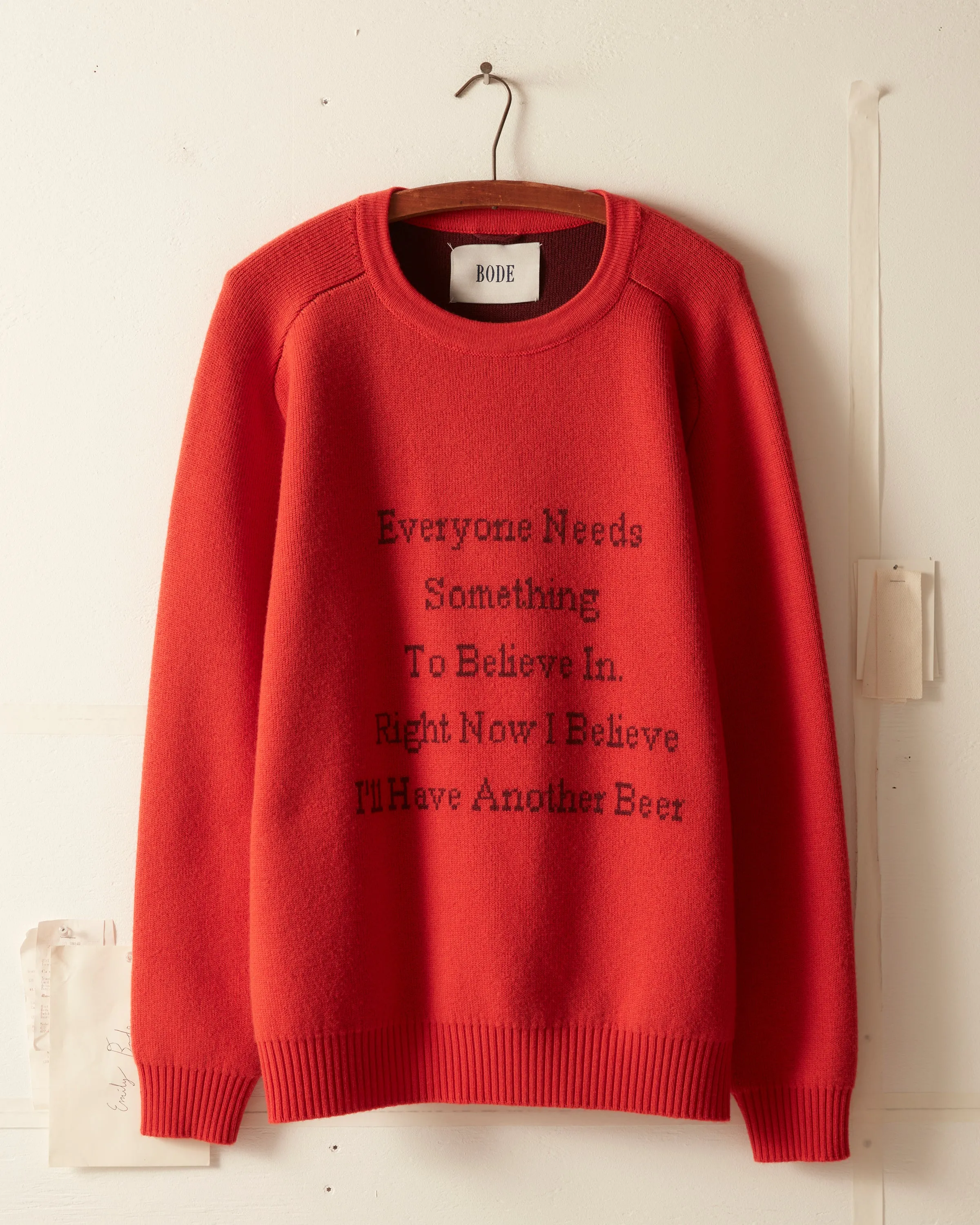 Another Beer Sweater - Orange sold by BODE