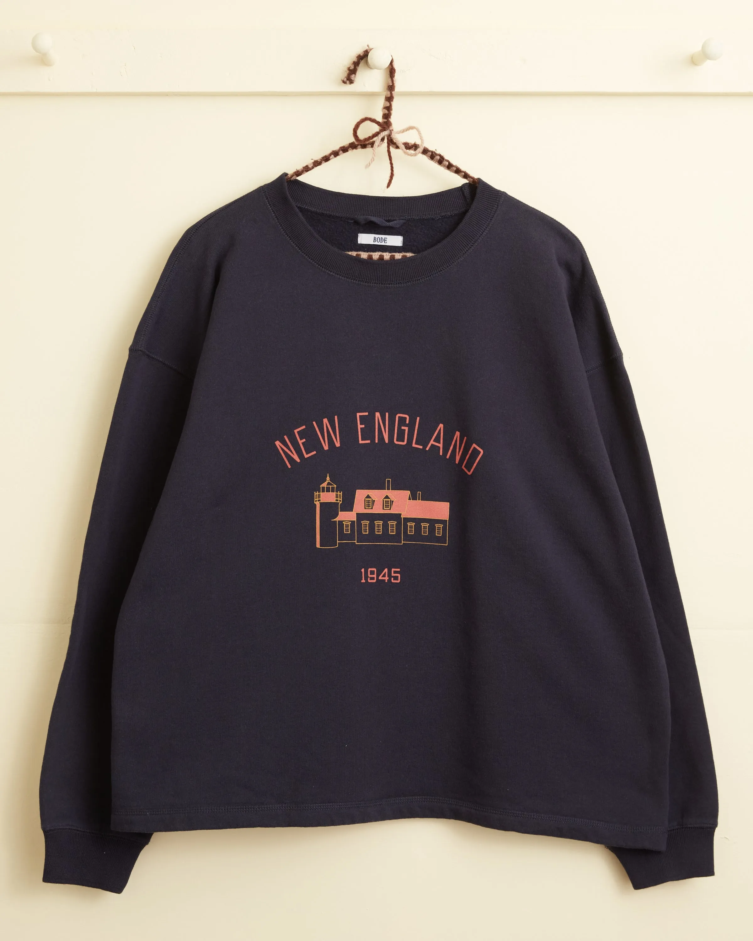 New England Crewneck - Midnight sold by BODE product image thumbnail 4