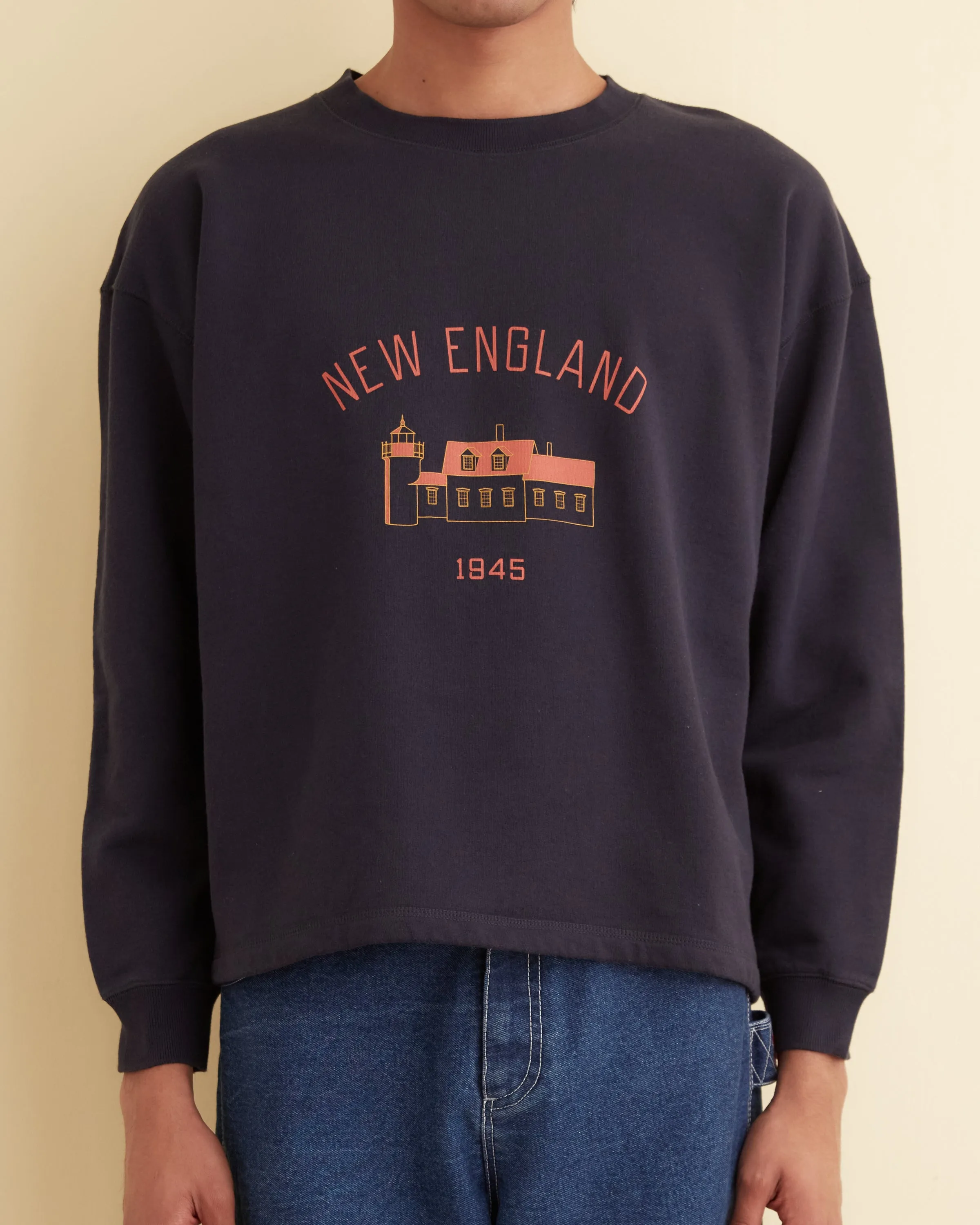 New England Crewneck - Midnight sold by BODE product image thumbnail 2