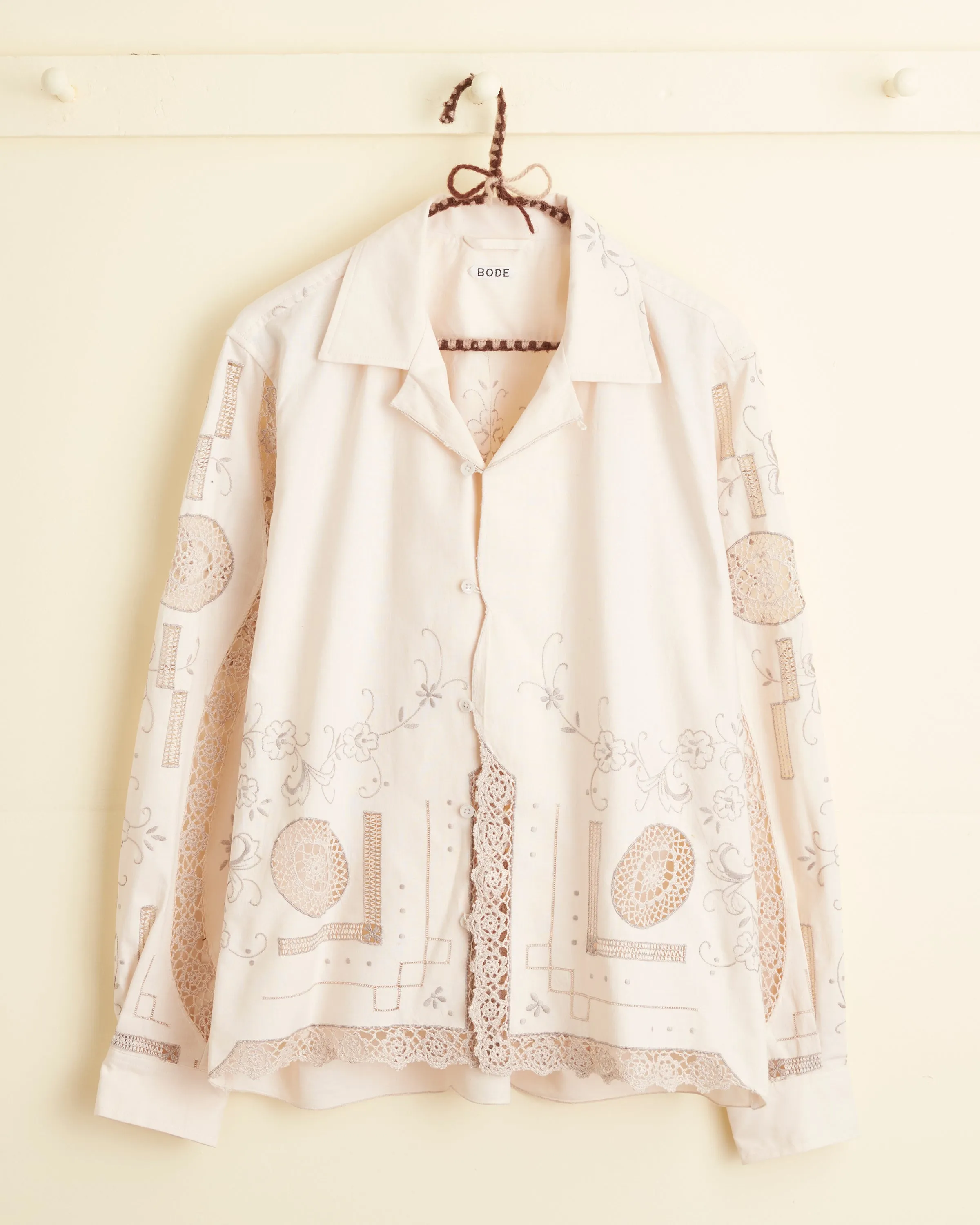 Floral Grate Long Sleeve Shirt - S sold by BODE