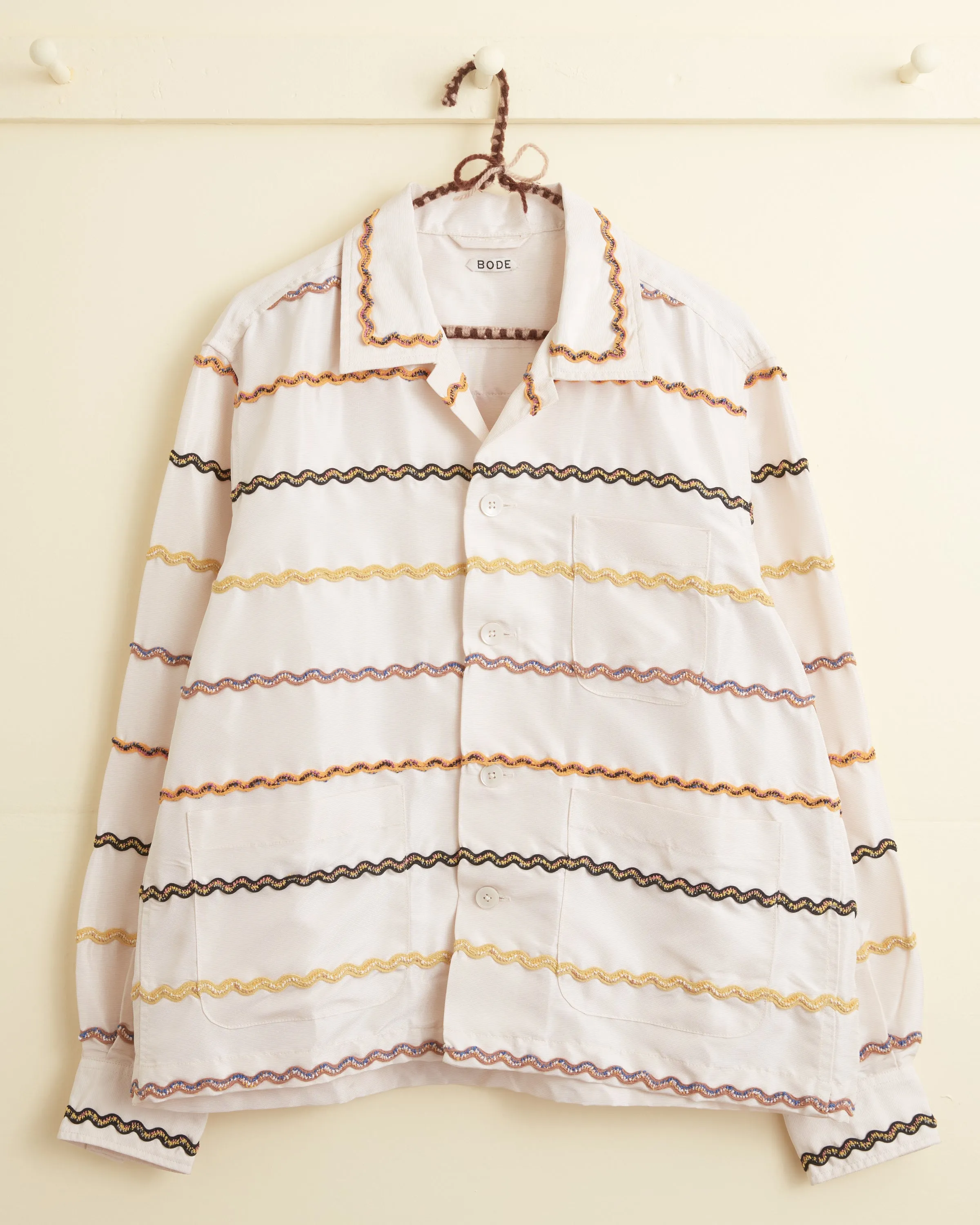 Rickrack Stripe Long Sleeve Shirt sold by BODE product image thumbnail 4