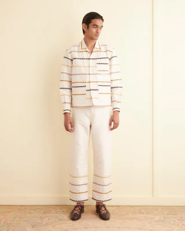 Rickrack Stripe Long Sleeve Shirt sold by BODE