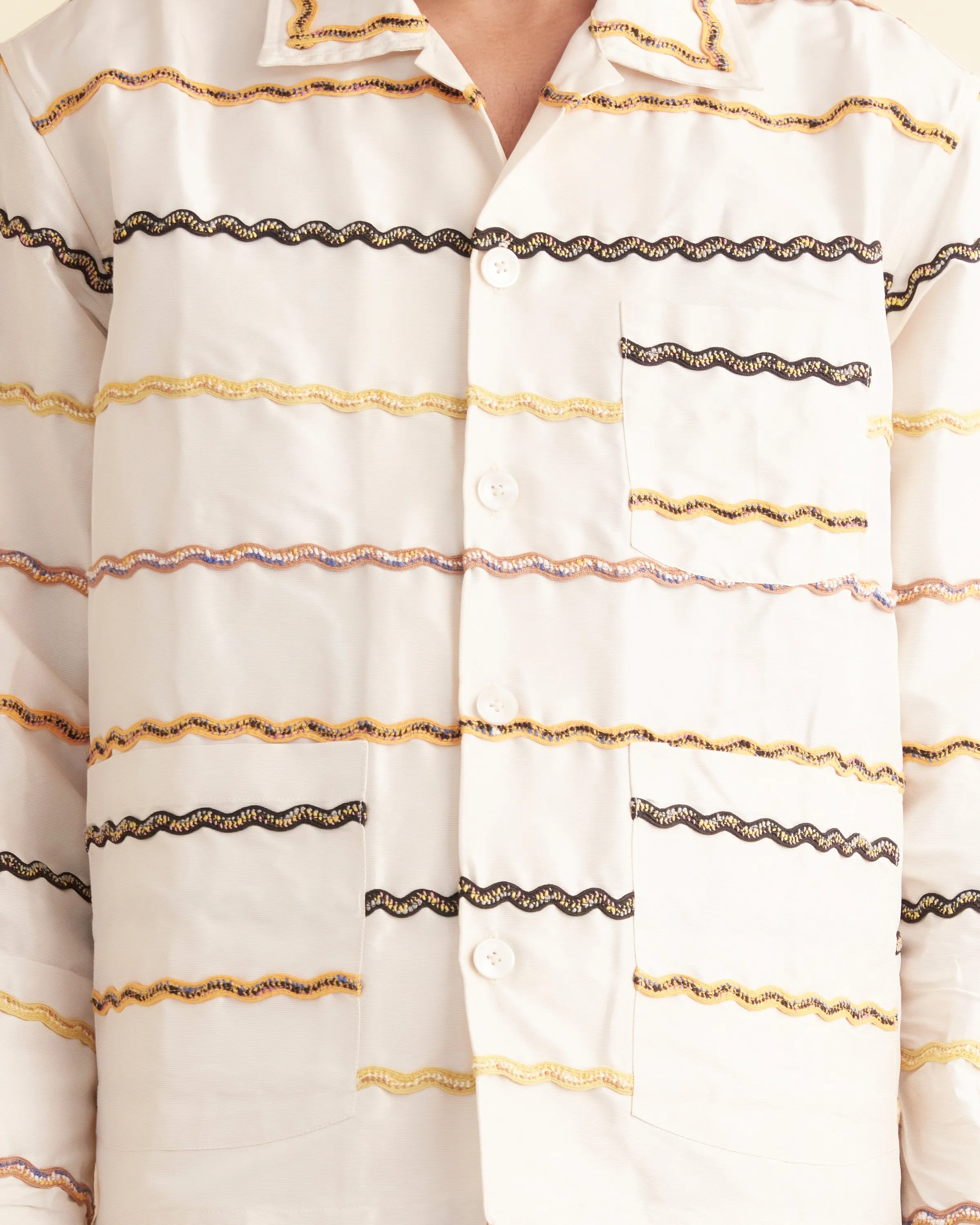 Rickrack Stripe Long Sleeve Shirt sold by BODE product image thumbnail 2