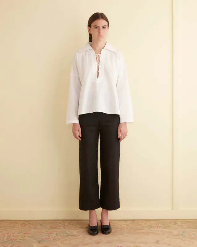 Bonnie Shirt - Ecru sold by BODE