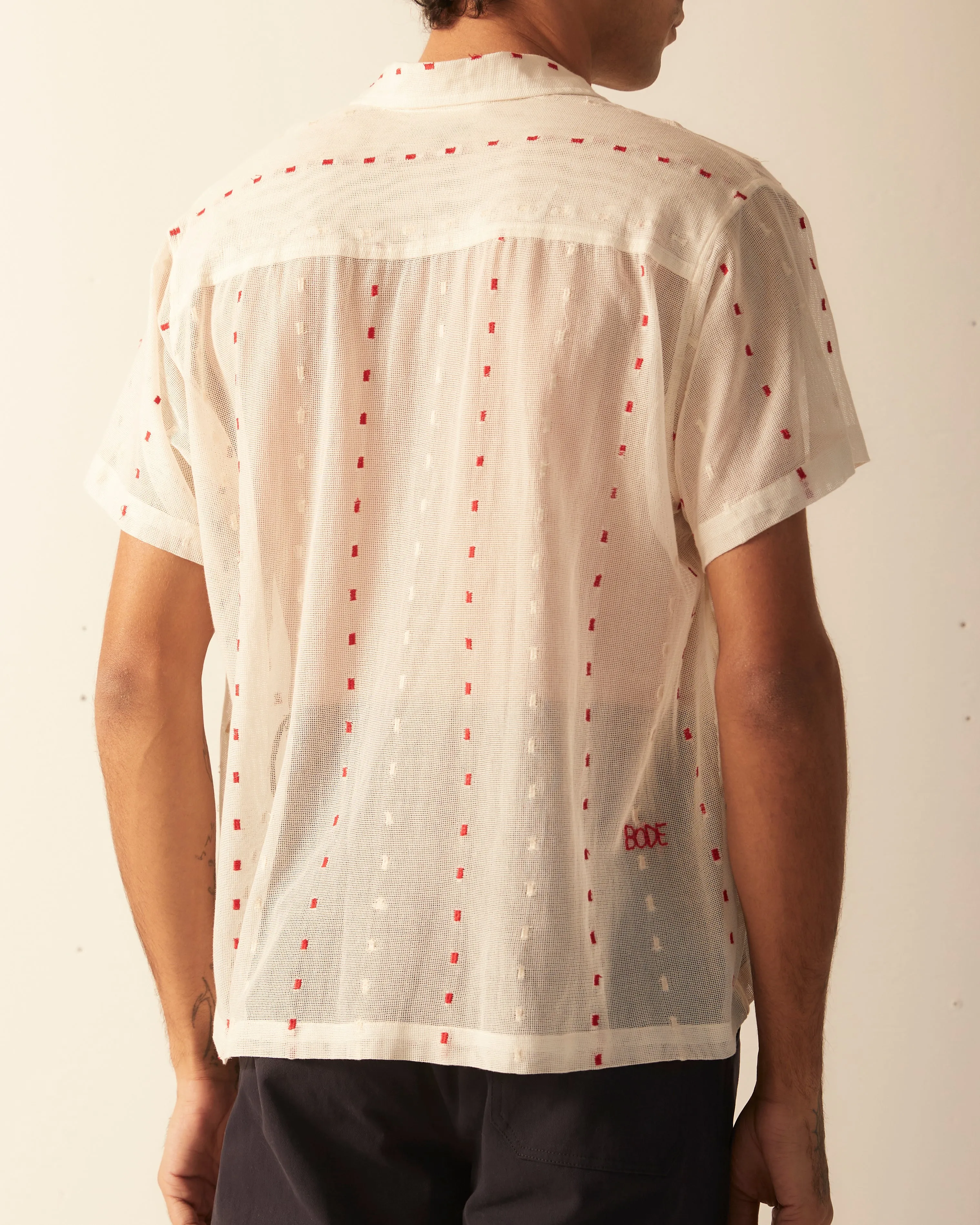 Duo Dot Mesh Short Sleeve Shirt sold by BODE product image thumbnail 4